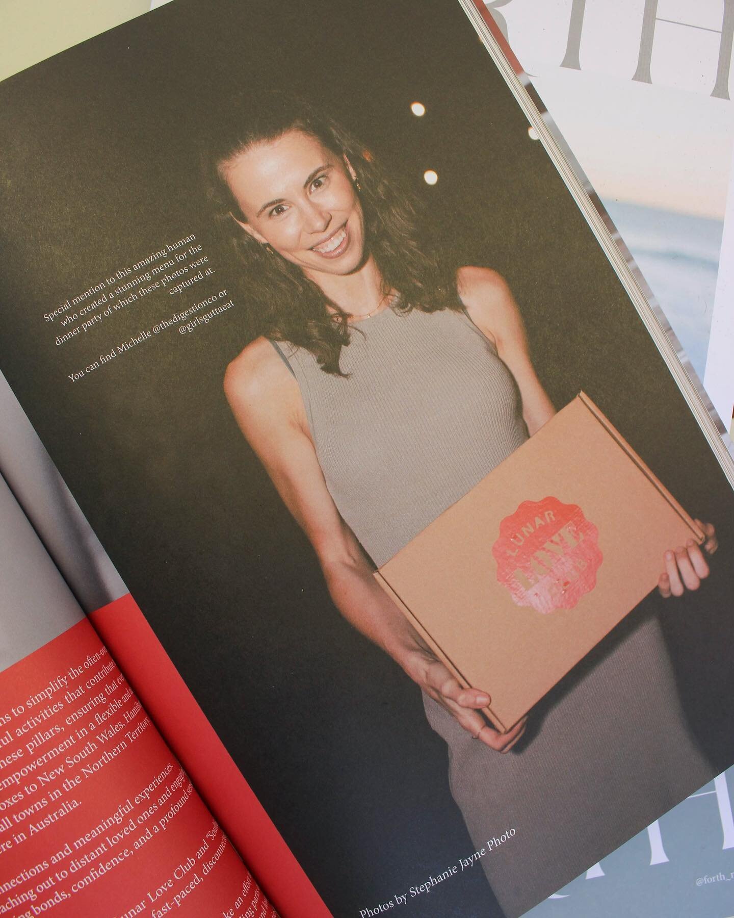 ⁣SPOTTED 📸 Michelle featured in this edition of @forth_mind 🗞️⠀
⠀
This article celebrates our partner @lunarloveclub which TDC had the pleasure of designing a gut nourishing dinner party menu for.⠀
⠀
Thank you so much @forth_mind and @lunarloveclub