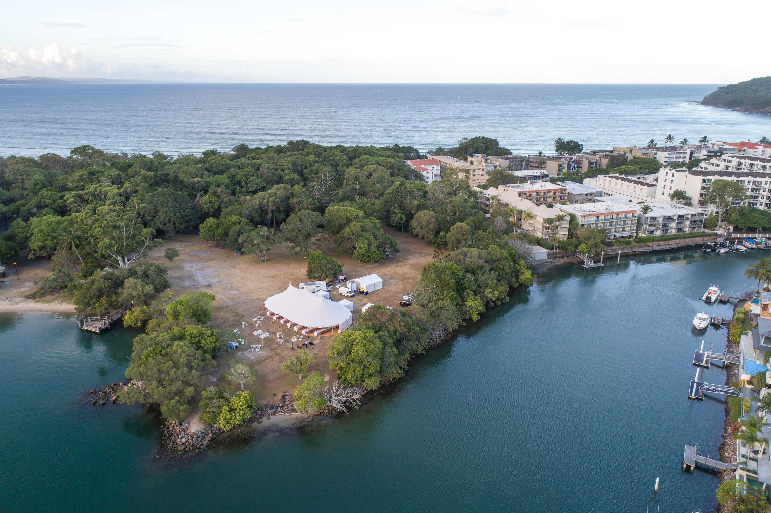 Noosa River Corporate Gala Aerial