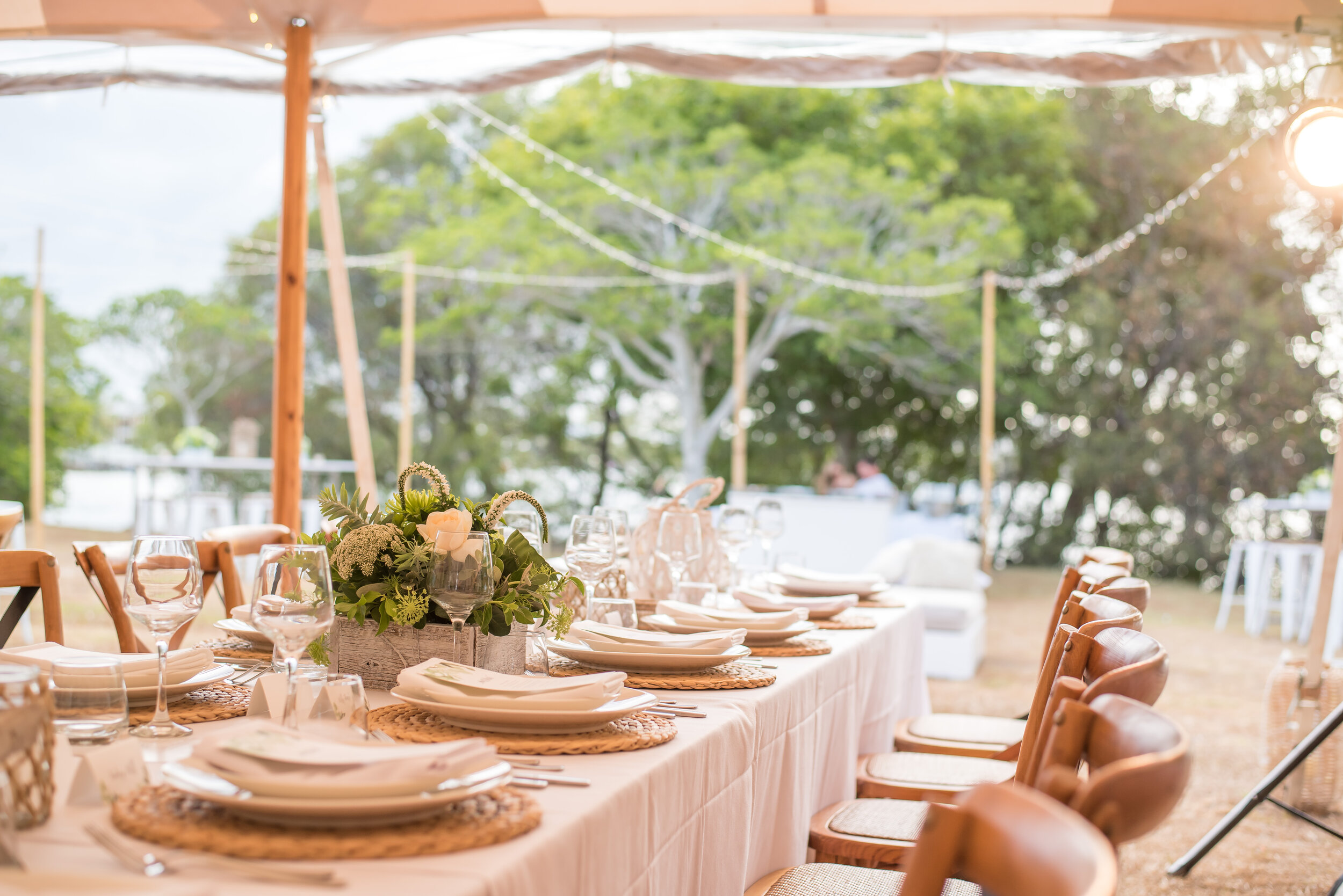 Noosa Corporate Gala Table Setting View
