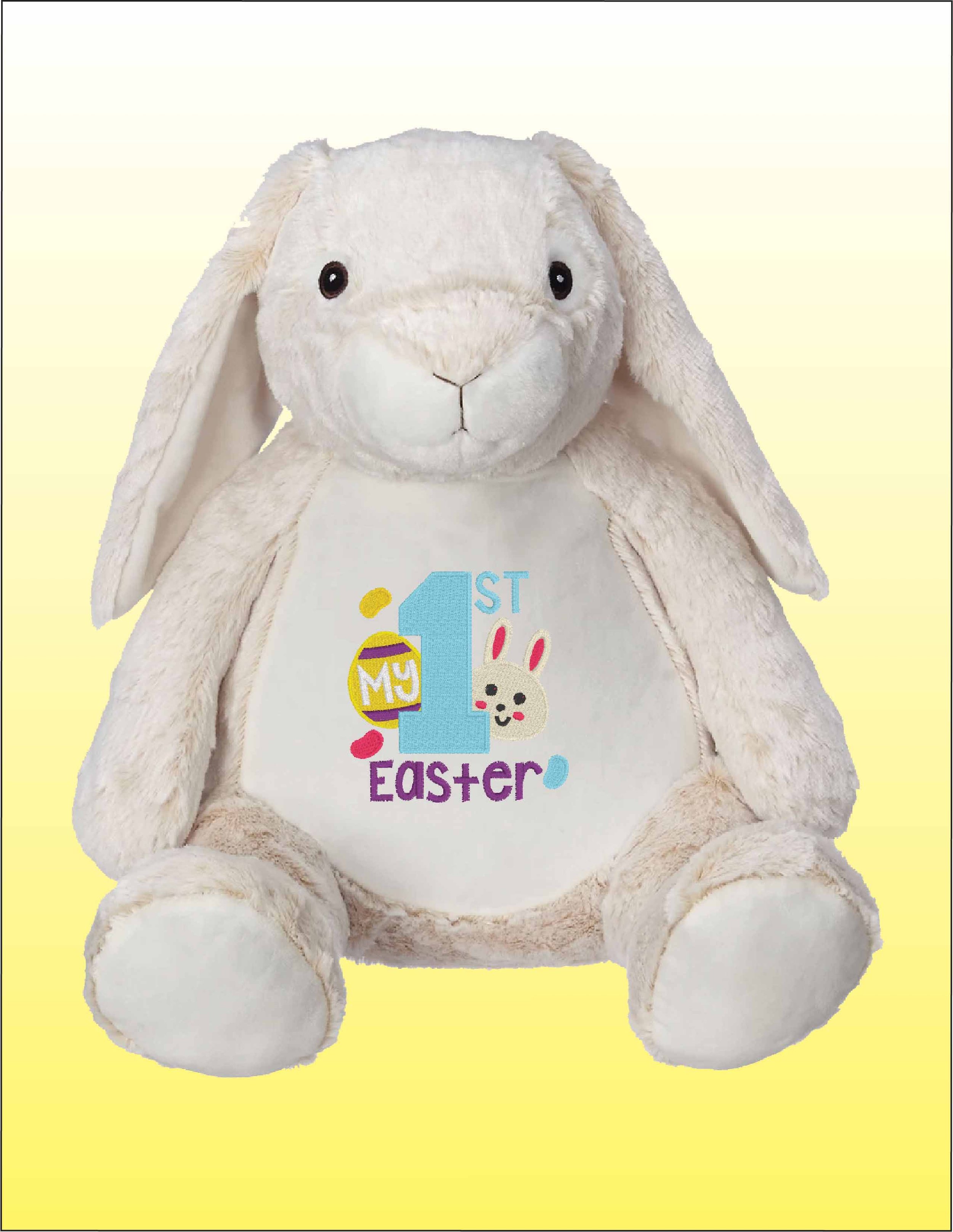 Adorable floppy long-eared bunny plush