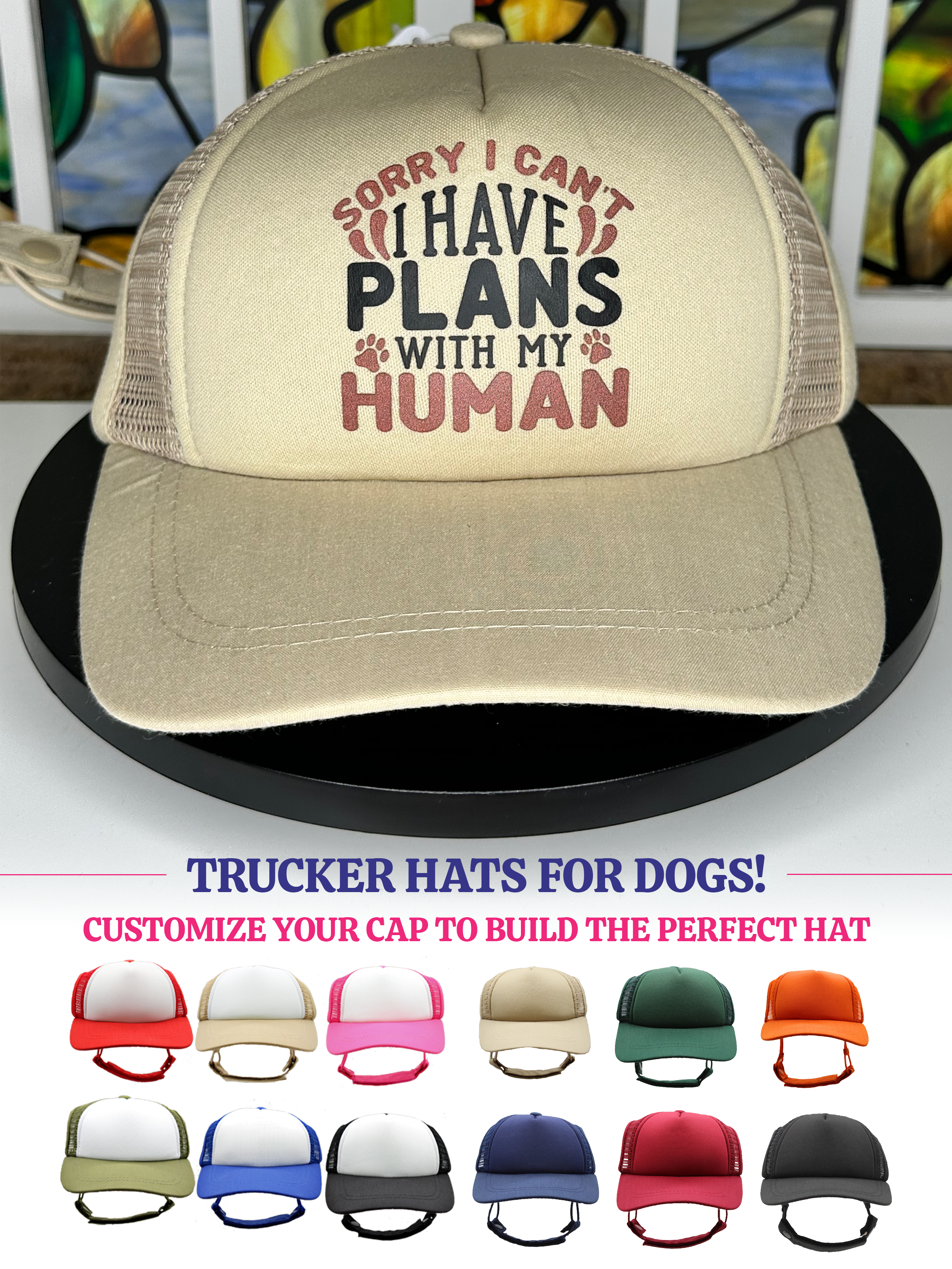 Custom Dog Trucker Hats – Blank or Personalized