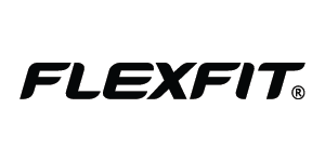 Flexfit cap brand logo featuring modern stylized typography