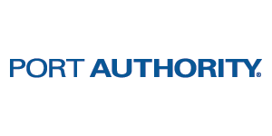 Official Port Authority apparel logo featuring stylized blue typography.
