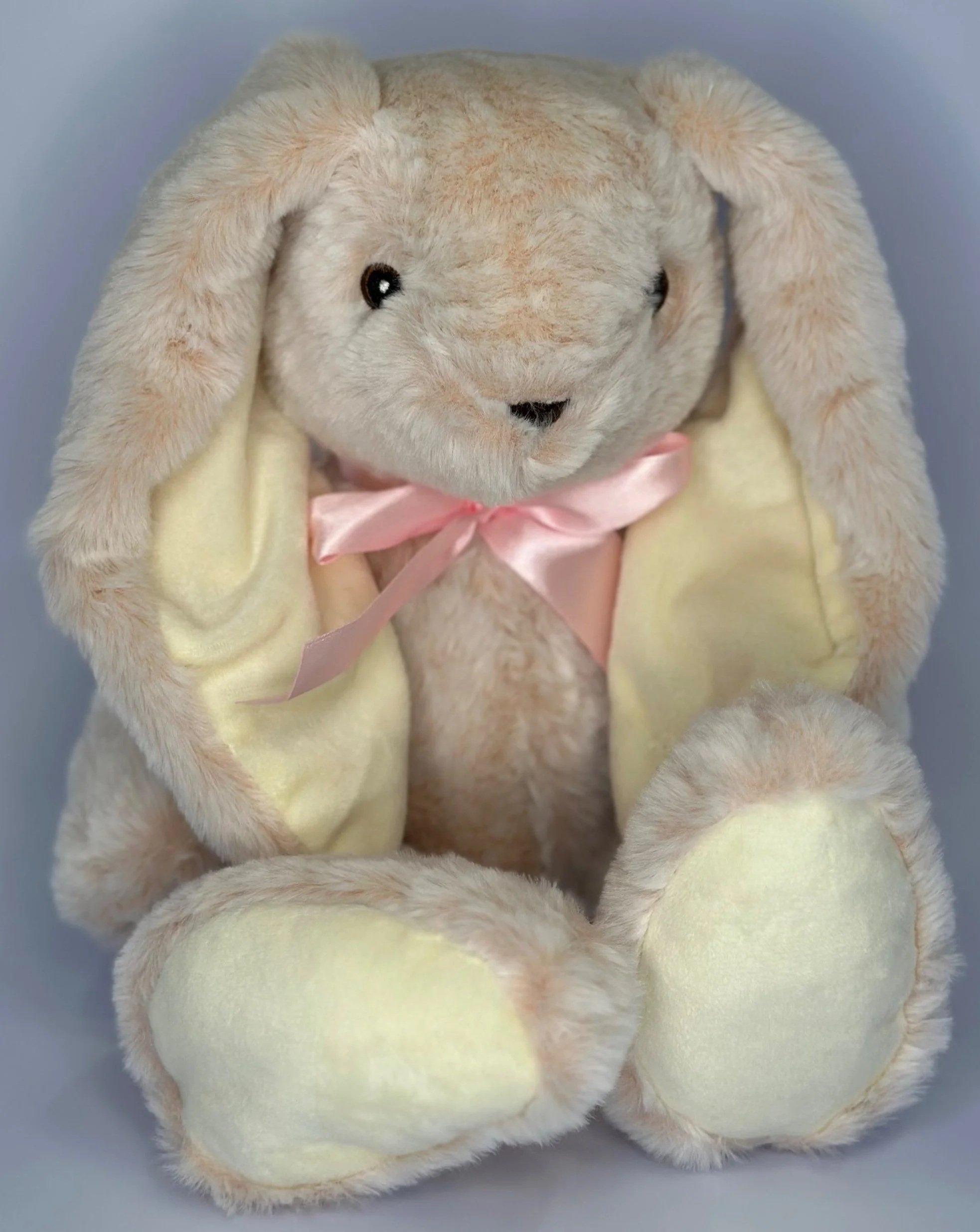 Soft 10” plush bunny with floppy ears