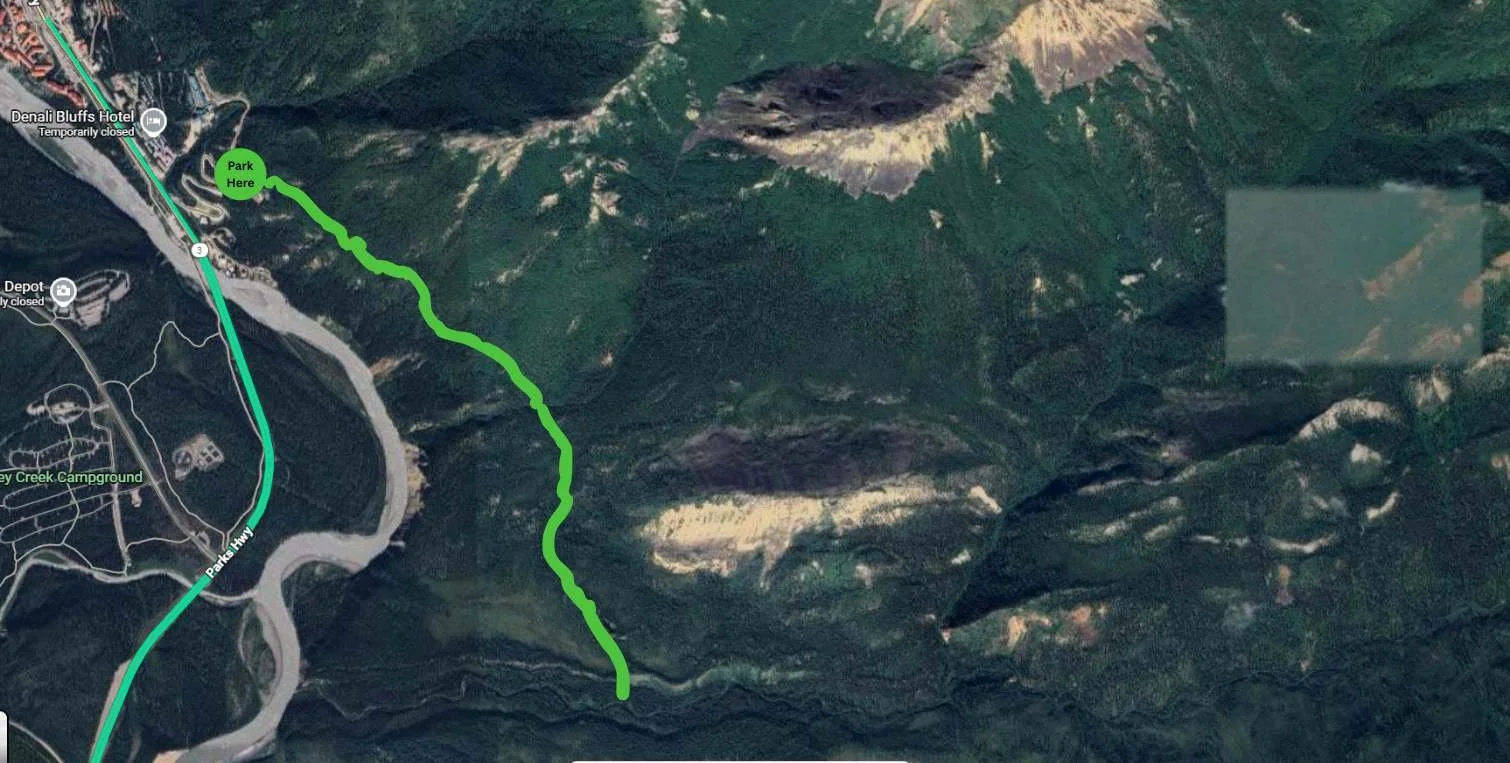 Tail Map. Simple Montana Creek trail