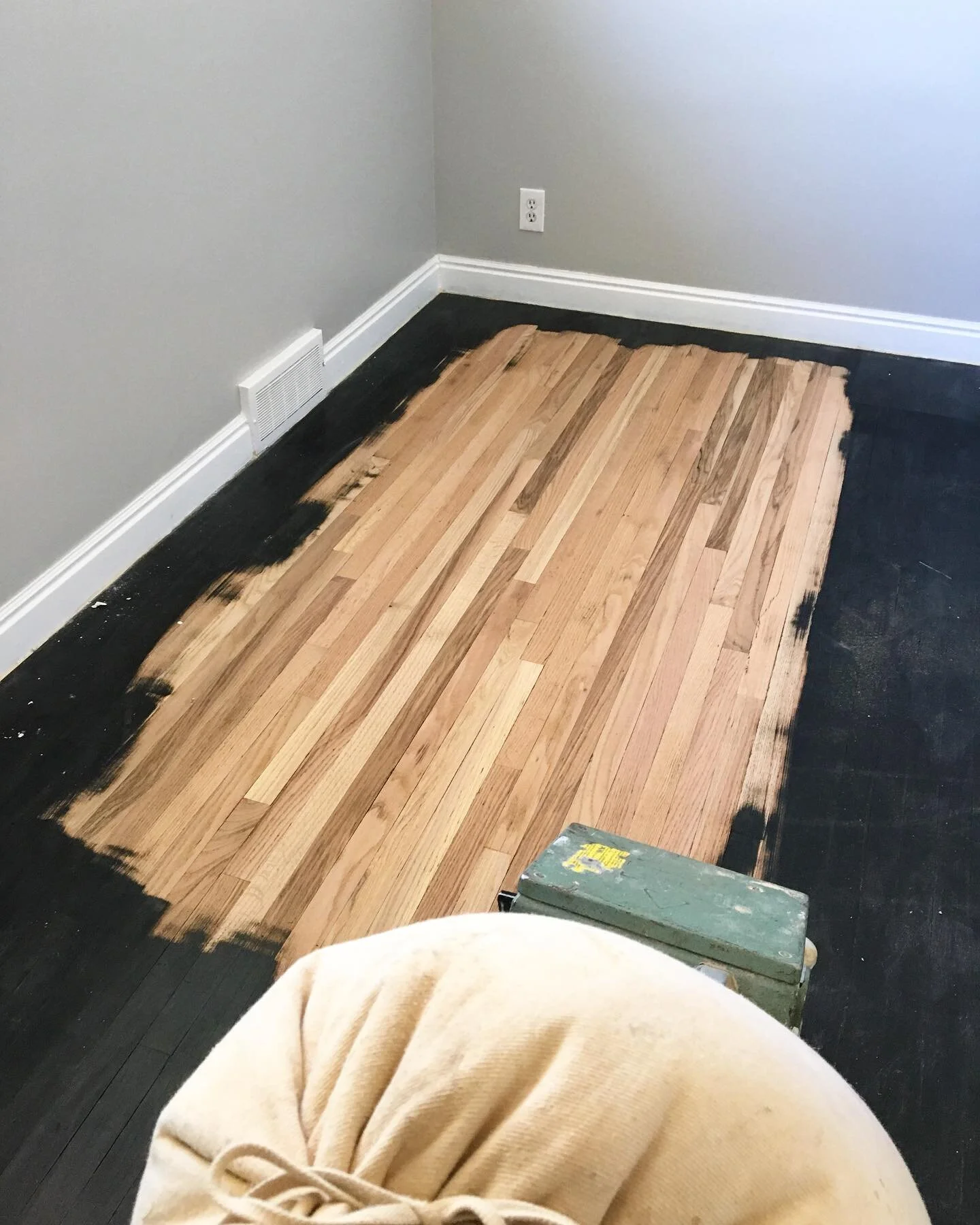 As a woodworker, it&rsquo;s best to get a professional opinion before making drastic changes. This homeowner bought this home not realizing that beautiful wood floors were under layers of black latex paint, the prior owner had used to cover up stains