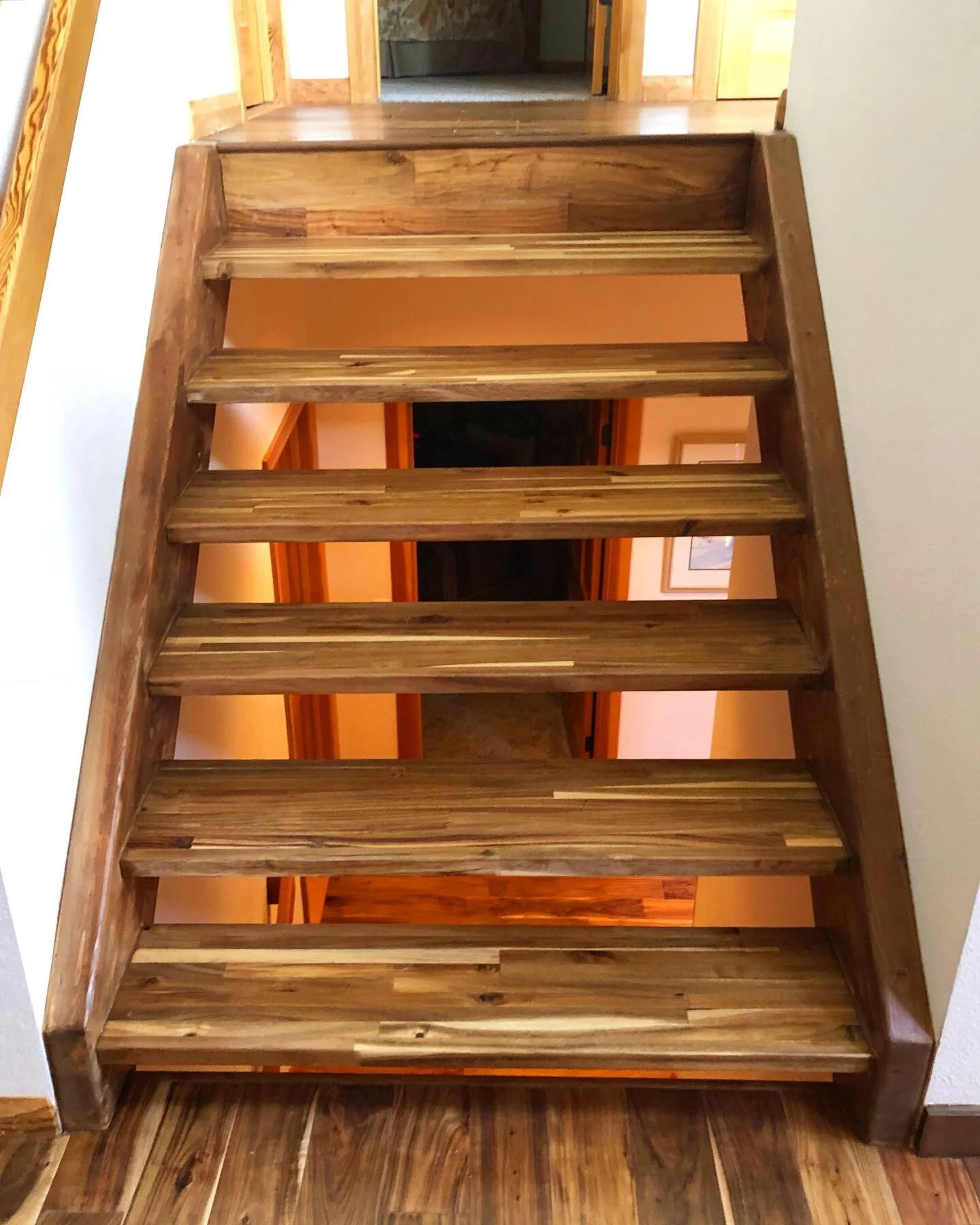 I love it when a customer wants custom stairs. #utahwoodworking #utahgeneralcontractor