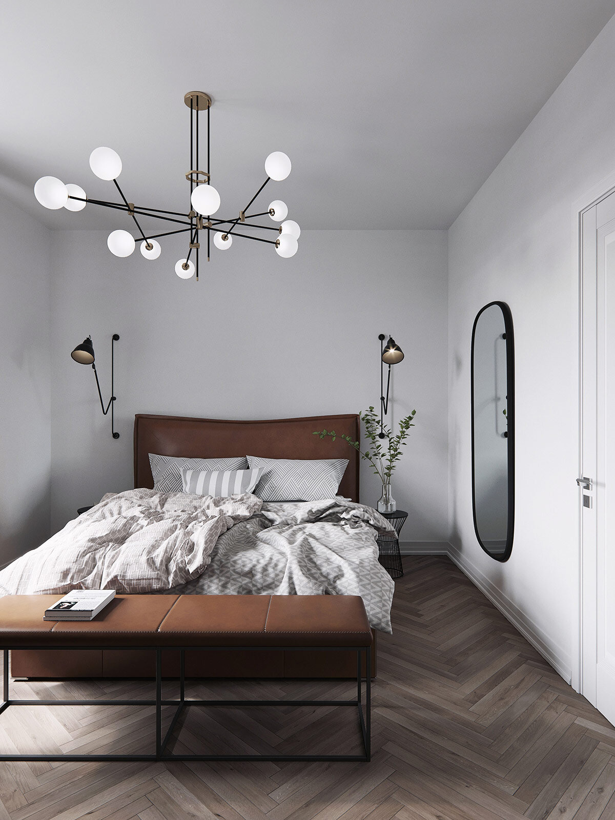 scandinavian-leather-bed-with-patterned-bedding.jpg