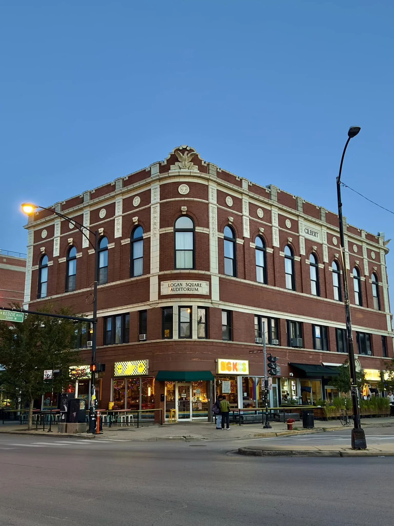 The Logan Square Auditorium building near Chicago Addiction Therapy's office at 2539 N Kedzie Blvd in Chicago