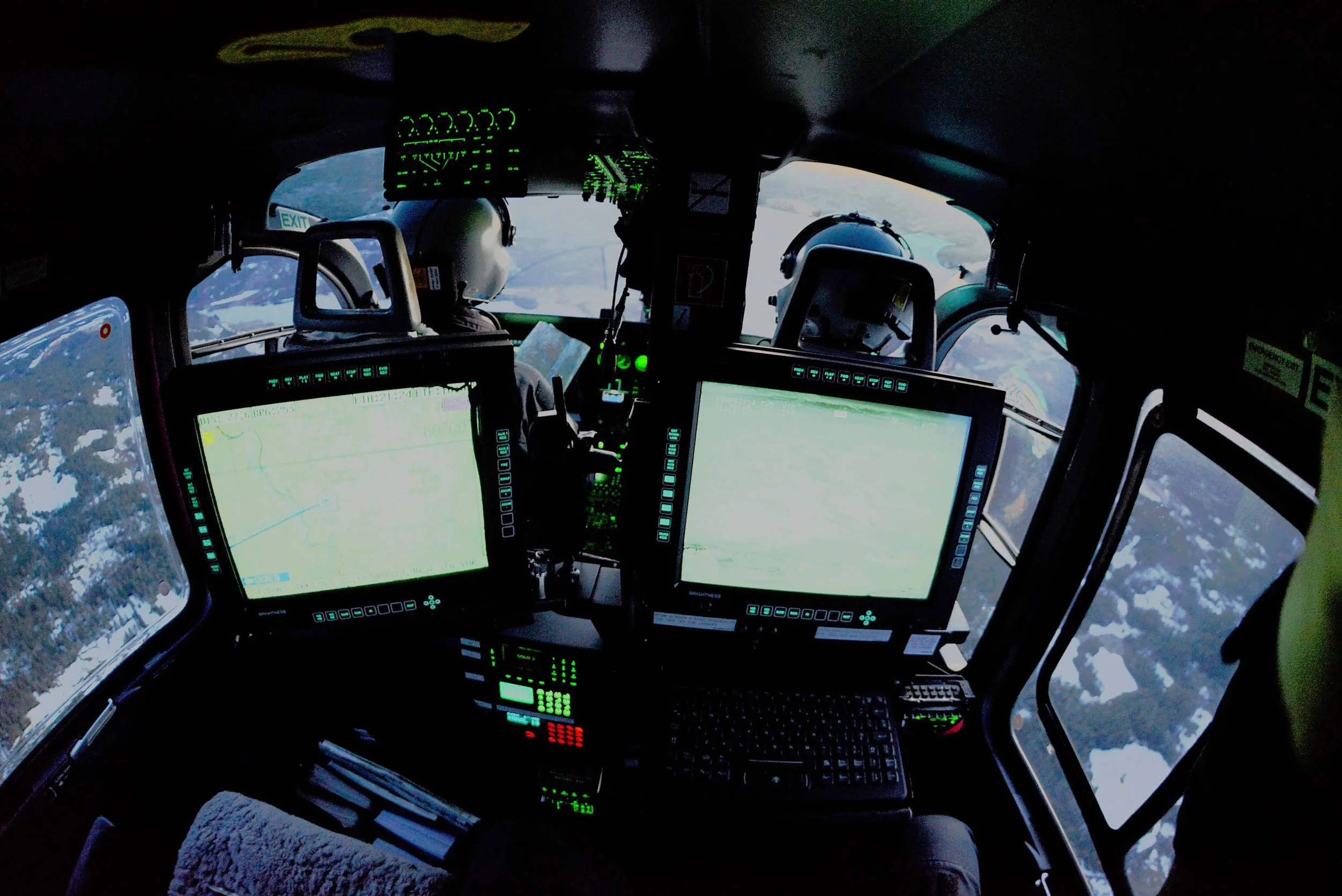 Systemoperatørkonsoll. Bildet er fra LN-OCB.
Foto: Politiets Helikoptertjeneste
