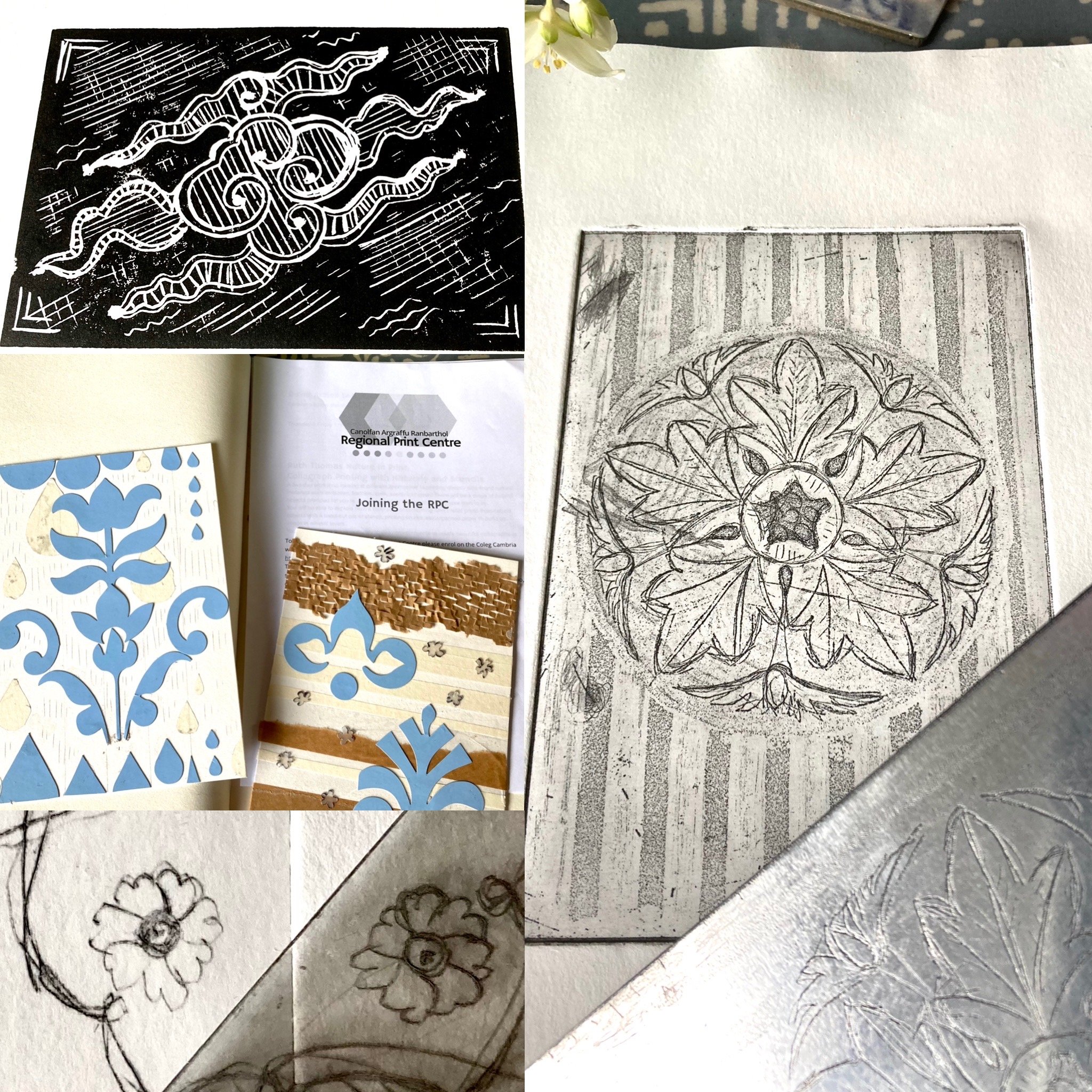 Printmaking sketchbook