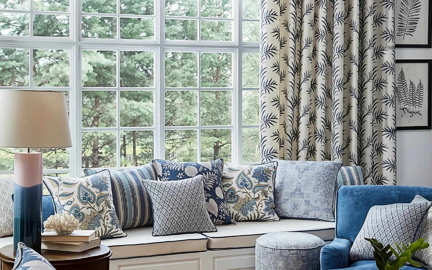 curtain for bay window with seating
