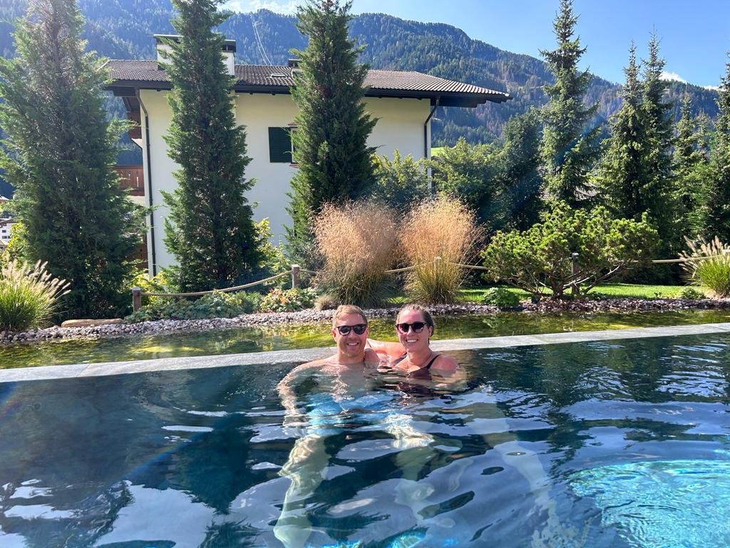 Oakstone Consultants in the pool in Italy