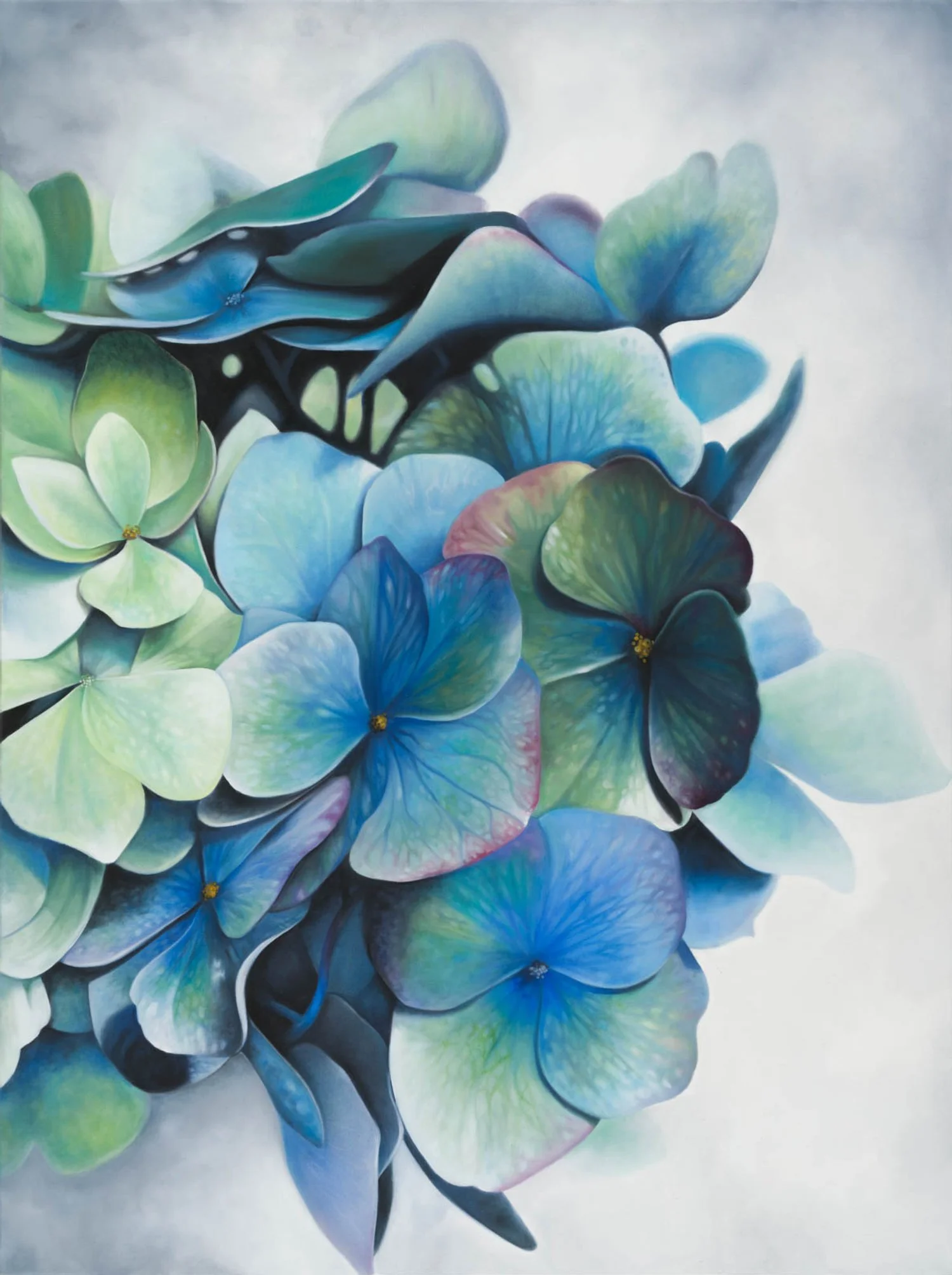 'Hydrangeas in Blue'  SOLD