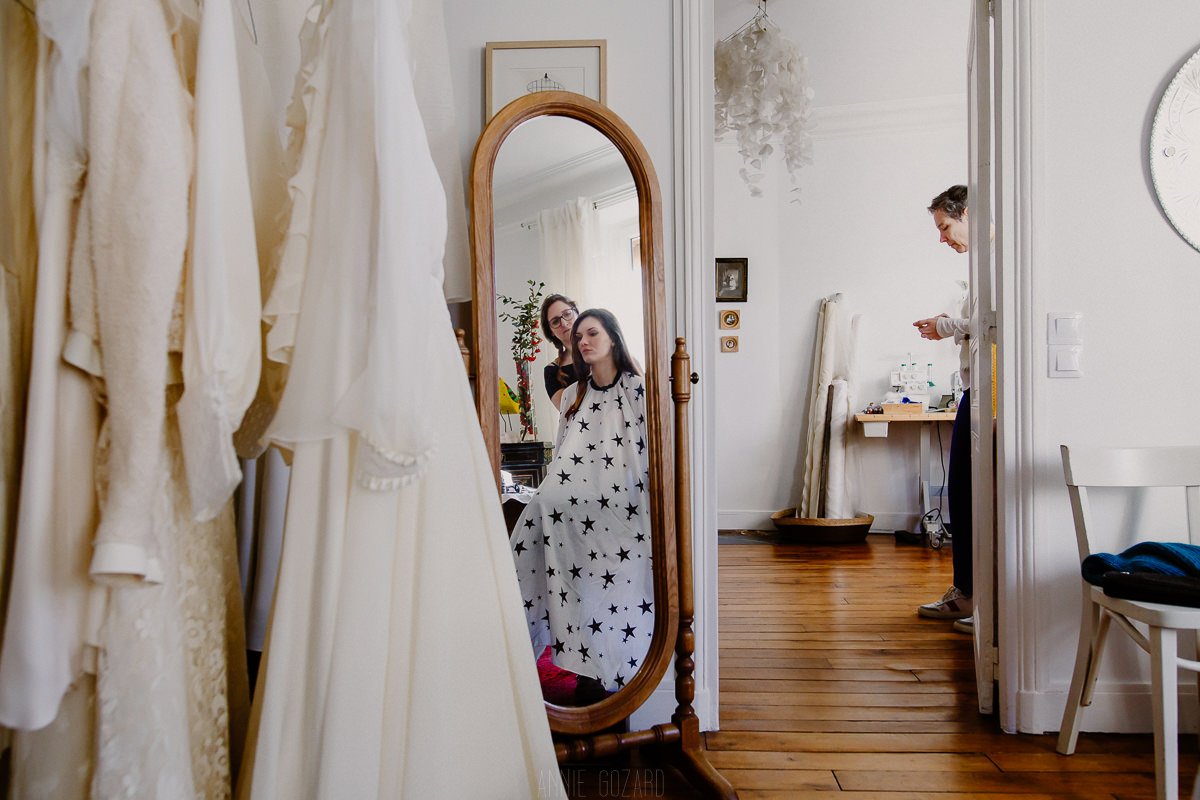 Odile Léonard créatrice de robe de mariée sur mesure