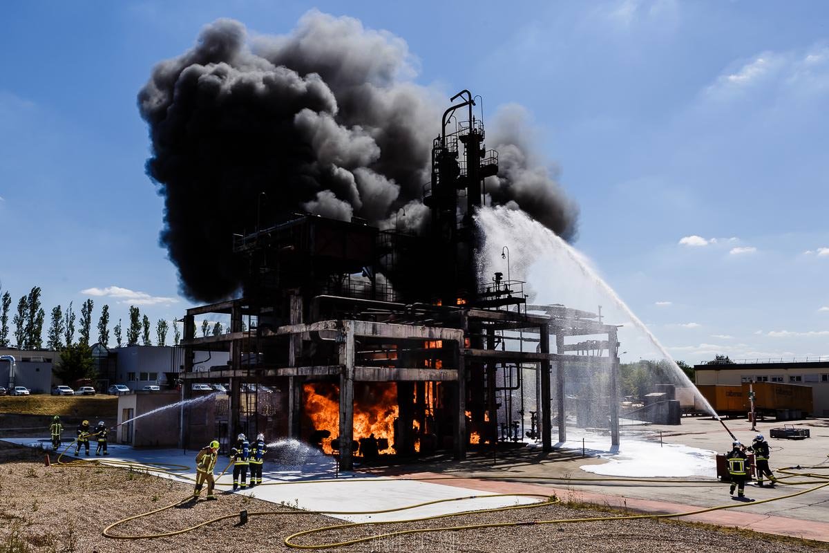 reportage photo incendie site industriel