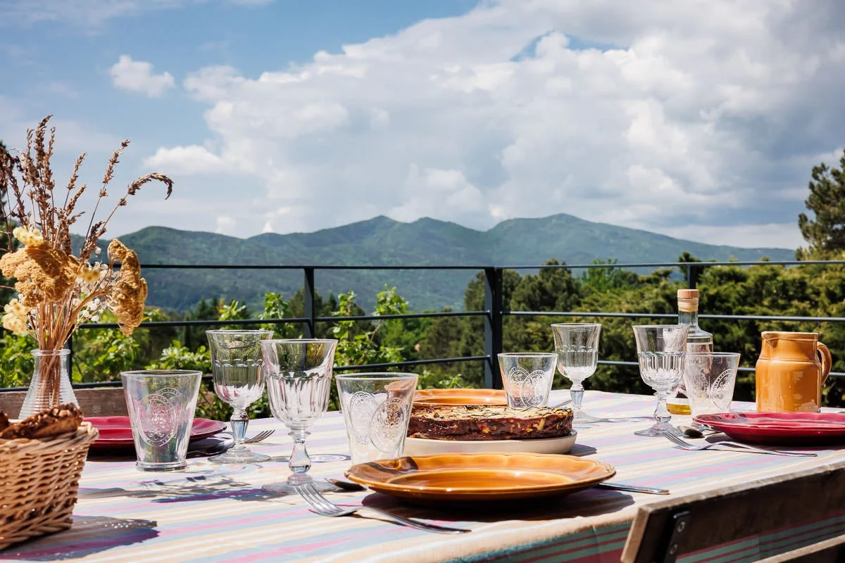 Vue un paysage dans la Drôme depuis cette résidence de prestige