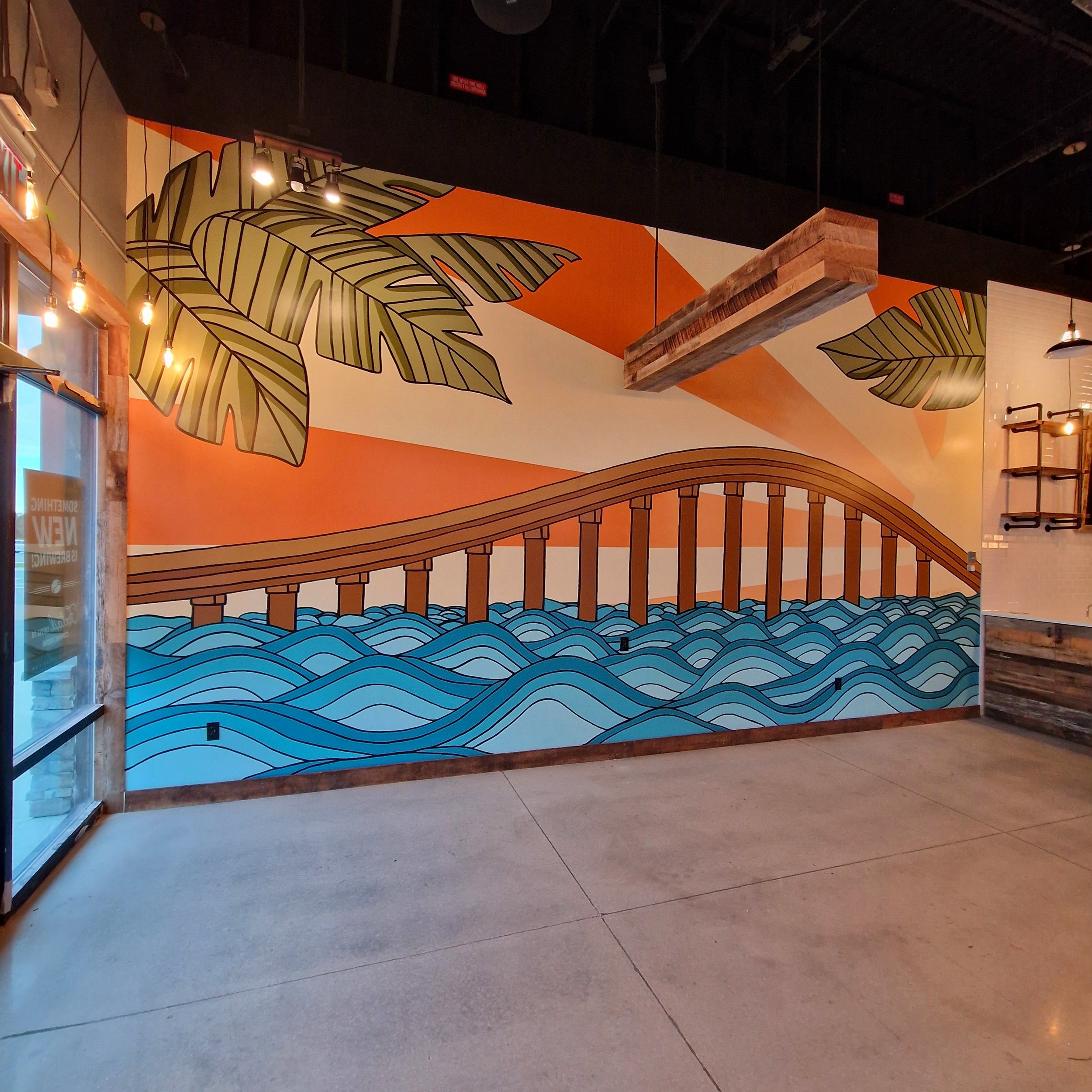 Foxtail Coffee Co. mural collaboration, Orlando Florida. 