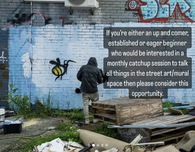 an Instagram post from an artist offering to support other artists for free.