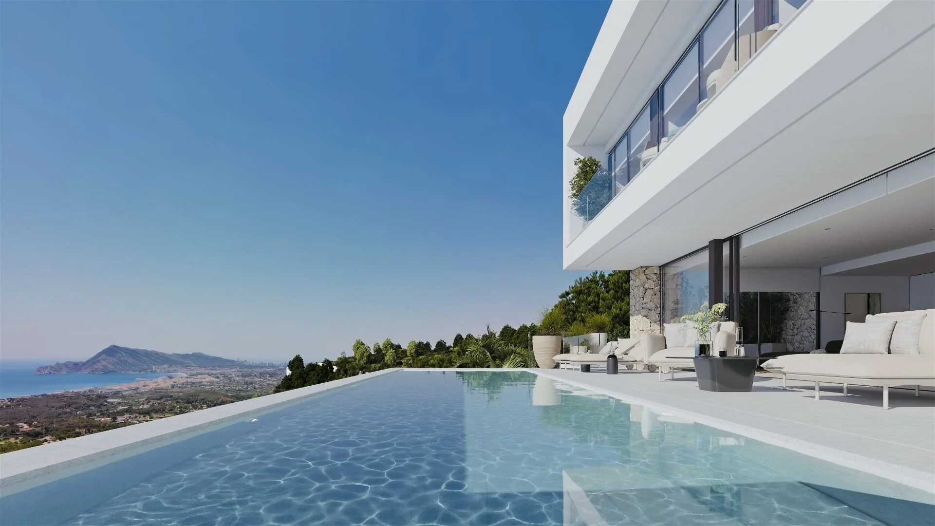 Altea contemporary villa with panoramic sea views