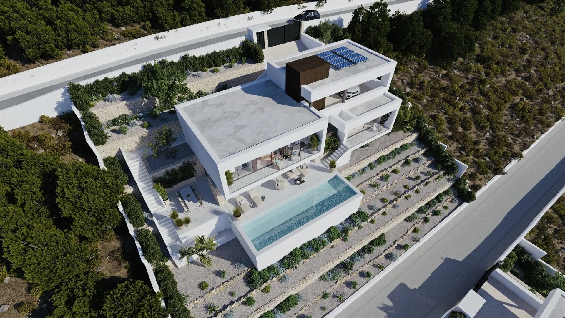 Altea contemporary villa with panoramic sea views