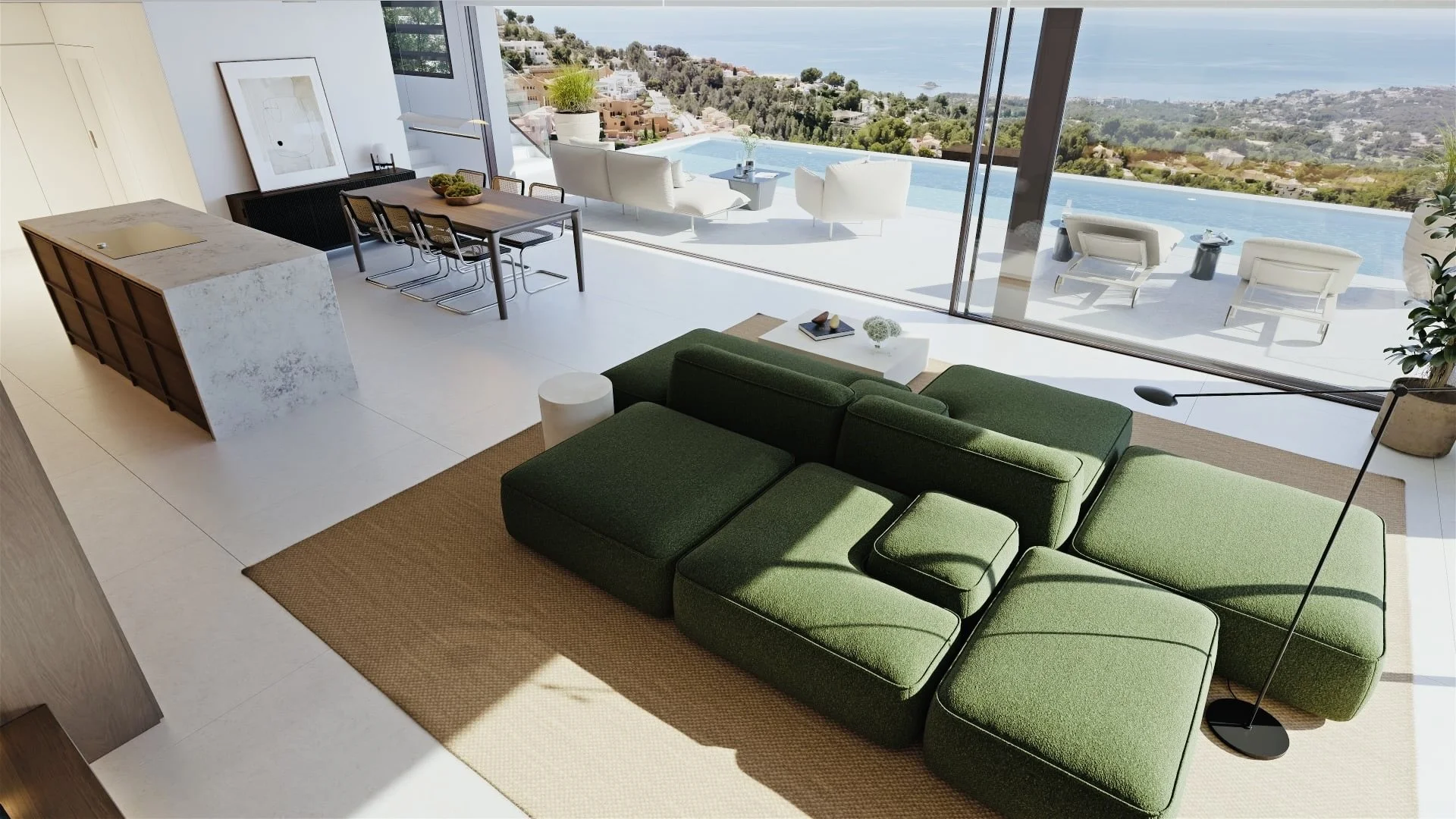 Altea contemporary villa with panoramic sea views