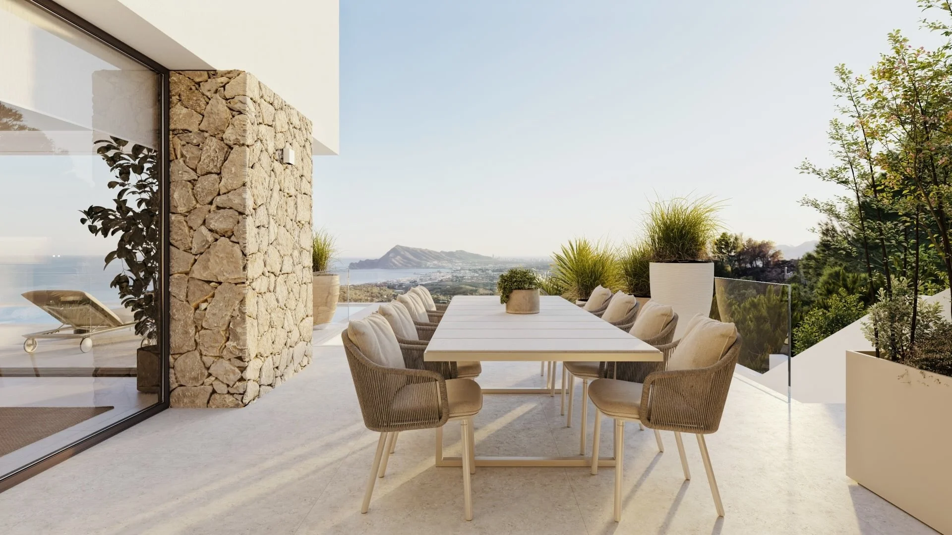 Altea contemporary villa with panoramic sea views