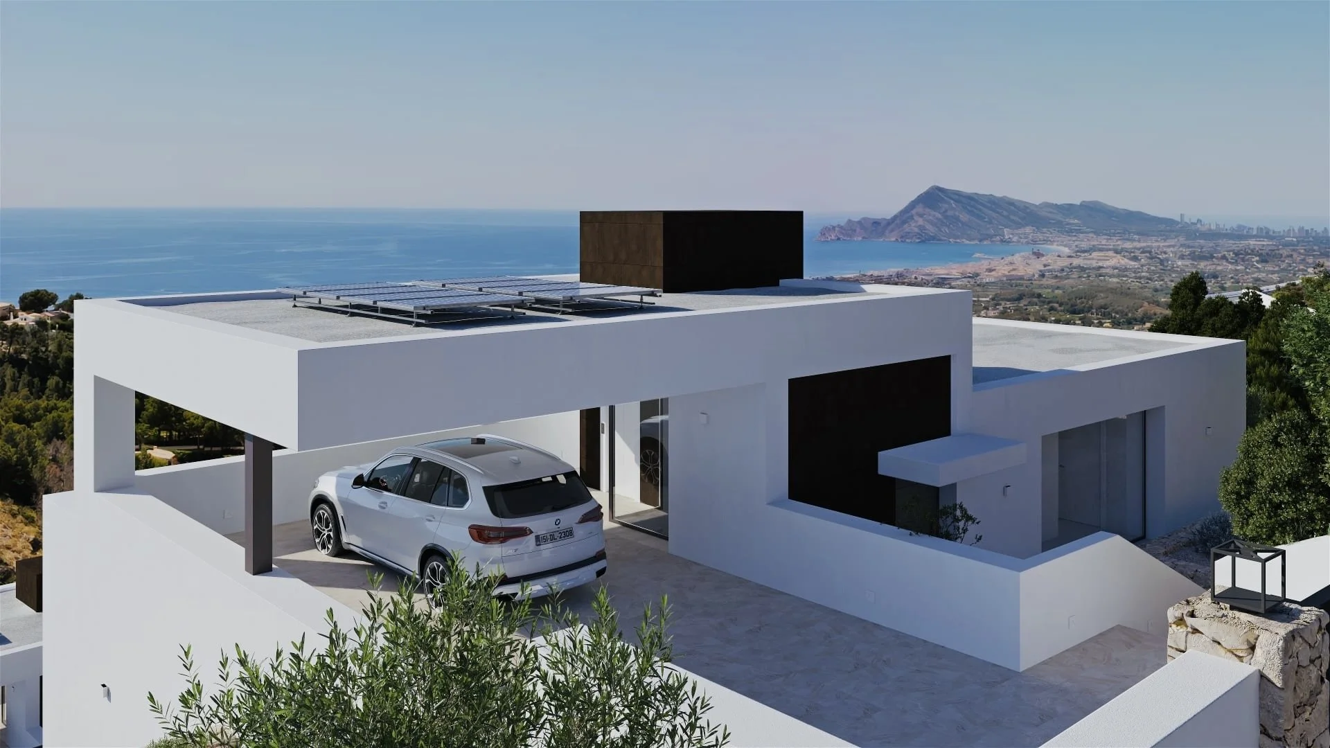 Altea contemporary villa with panoramic sea views
