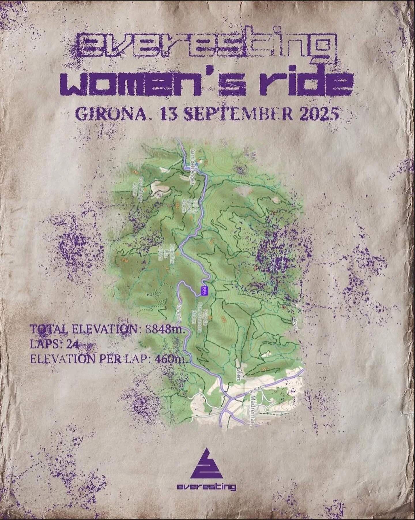 Join @milliegibbons and @maialenz on the 13th of September for a WOMEN&rsquo;S EVERESTING challenge!

Your mission: accumulate 8,848m of elevation in 24 hours.

📍 Where: The back side of Els Angels
🕛 When: Saturday, 13 September, starting at 12:00
