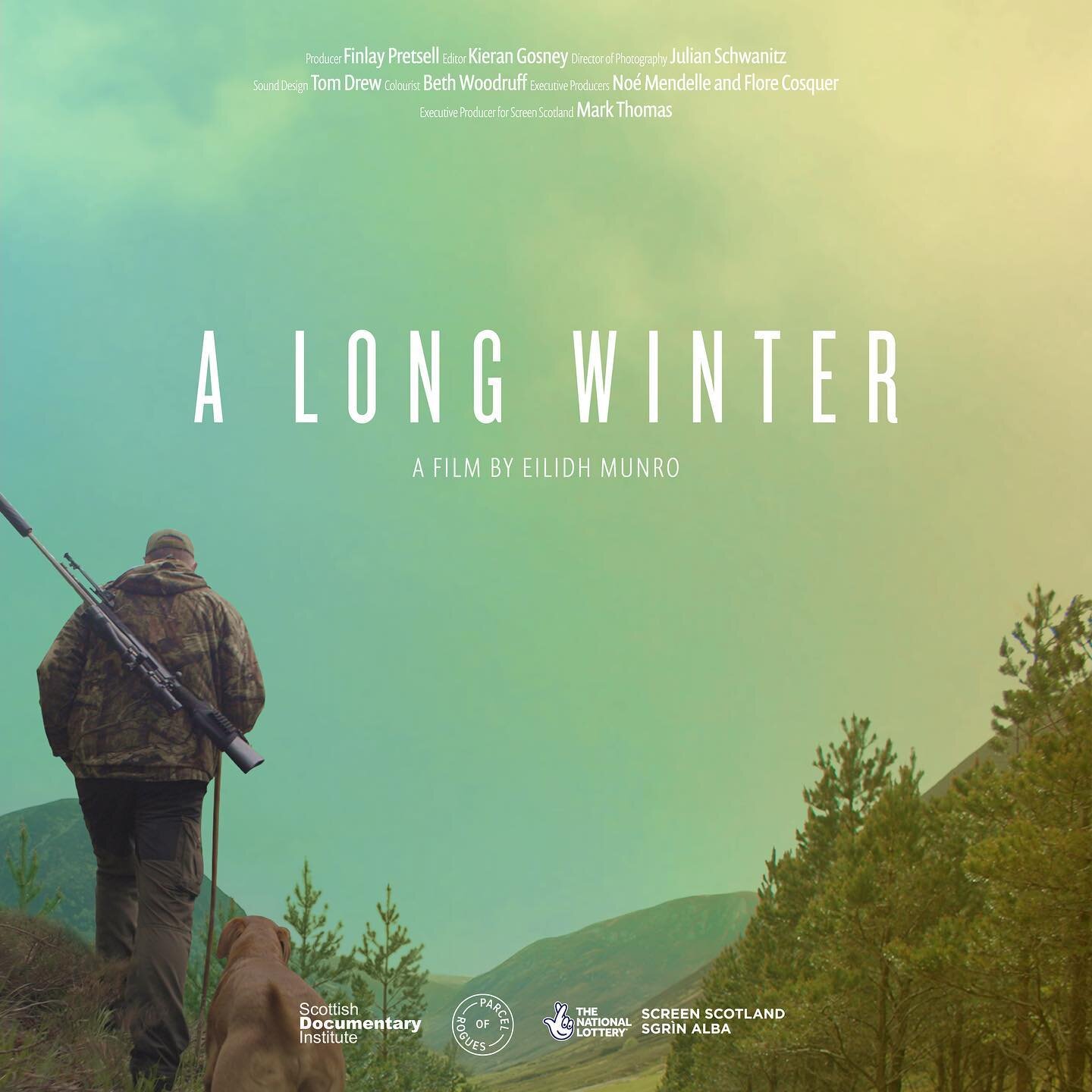 I&rsquo;m so happy to share the poster for my latest documentary, A Long Winter which was designed by the wonderful Carolina Aviles. 

A Long Winter is 15 minute doc that follows deerstalker Innes MacNeill. Innes spends winter after bleak winter in t
