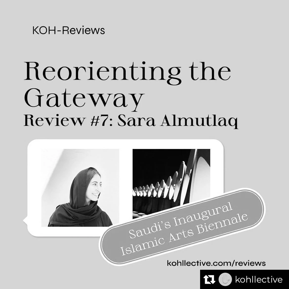 Repost from recent history: An indulgent review of the recent and inaugural Islamic Art Biennale published with KOH-llective #thankyou : &quot;In witnessing the biennale, as building and exhibition one is consumed with references to national fidelity