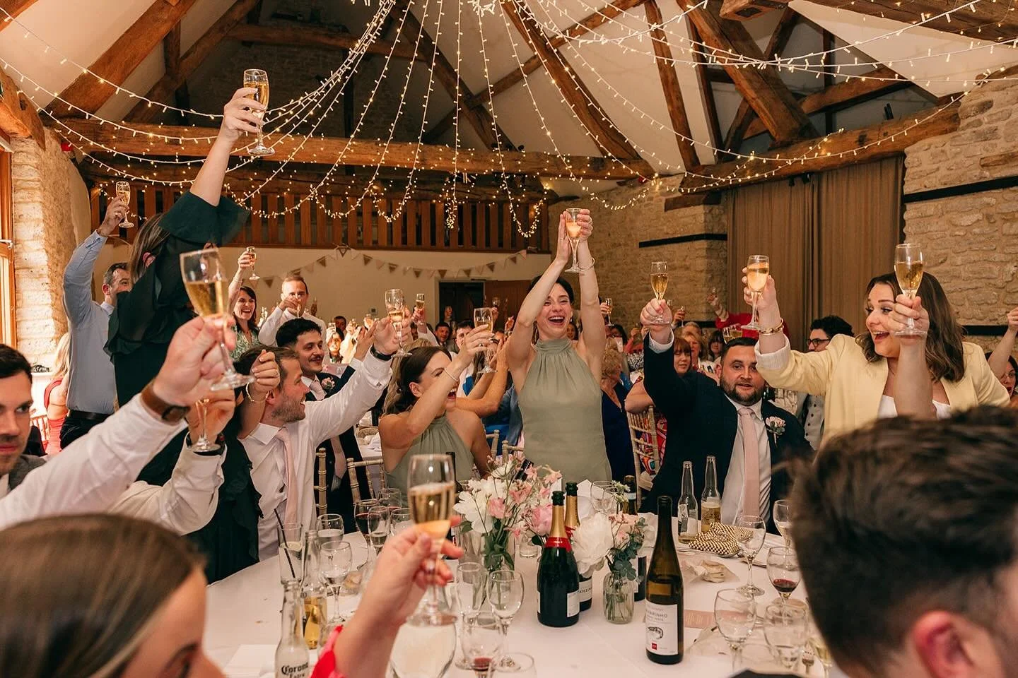 The room, the lights, the people 🥂
There&rsquo;s nothing quite like that just-married buzz &mdash; a moment of pure celebration, surrounded by all your favourites ✨

@mariamadisonphotography 

#WeddingReception #BarnWeddingVibes #WeddingCheers #Coun