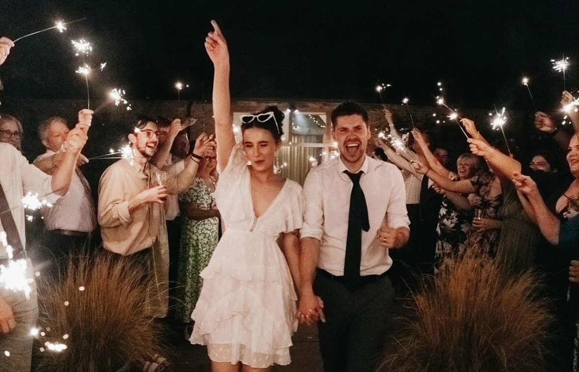 Sparklers are not just for fireworks! ✨ 

Happy Bonfire Night from all of us at Wick Farm 🎆 

📸 @seasonsmediauk 

#WickFarmWeddings #BonfireNight #SparklerExit #EveningCelebration #CandlelightAndSparklers #AutumnWedding #WeddingInspiration #Somerse