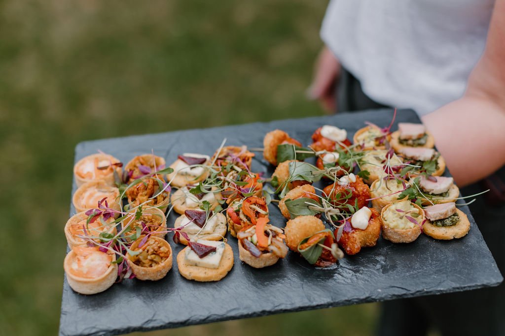 Seasonal bites by Strawberry Field Catering 🍓🤍

Trays of beautiful canap&eacute;s making their way through the courtyard, glasses clinking and guests reaching for just one more.

It&rsquo;s that moment during your drinks reception when everyone pau