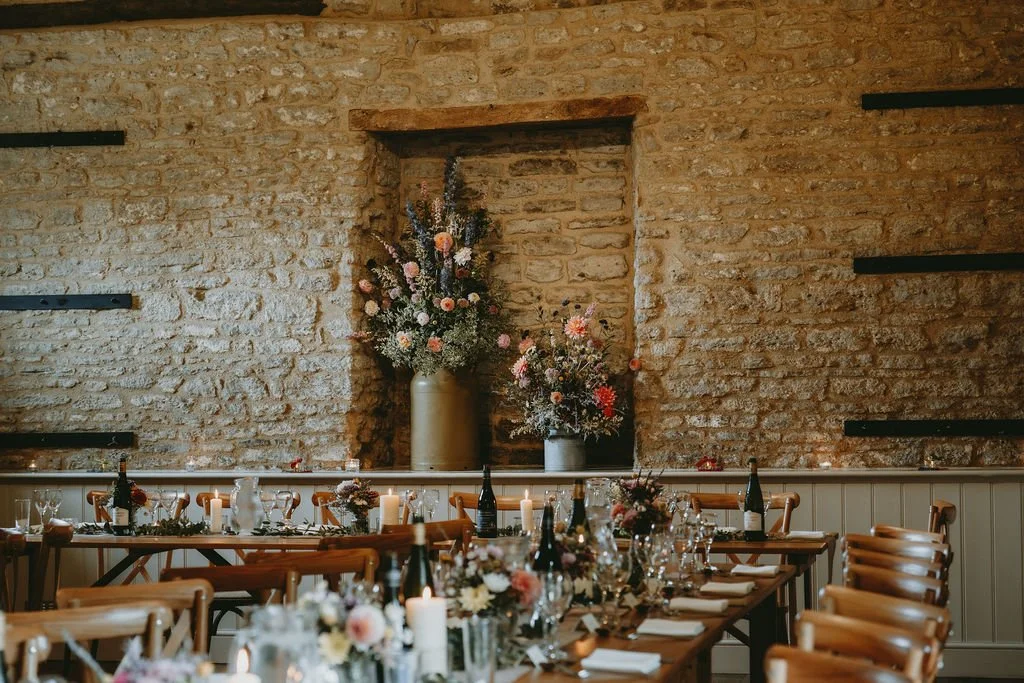 Charlotte &amp; James 🍂 

A beautiful day that started with a heartfelt ceremony in the Upper Barn, followed by confetti on the terrace, and the best just-married moments in between.

Perfectly styled, full of love, and authentically them. 

If you 