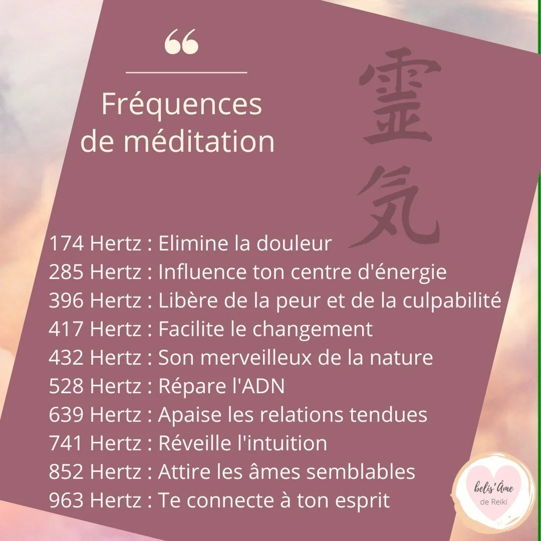 🧘Il est important de bien choisir sa fr&eacute;quence lorsque l'on choisi une musique de d&eacute;tente et de m&eacute;ditation. 

🧘Chaque fr&eacute;quence est sp&eacute;ciale et a 
un impact sur notre sant&eacute;, notre bien-&ecirc;tre et sur not