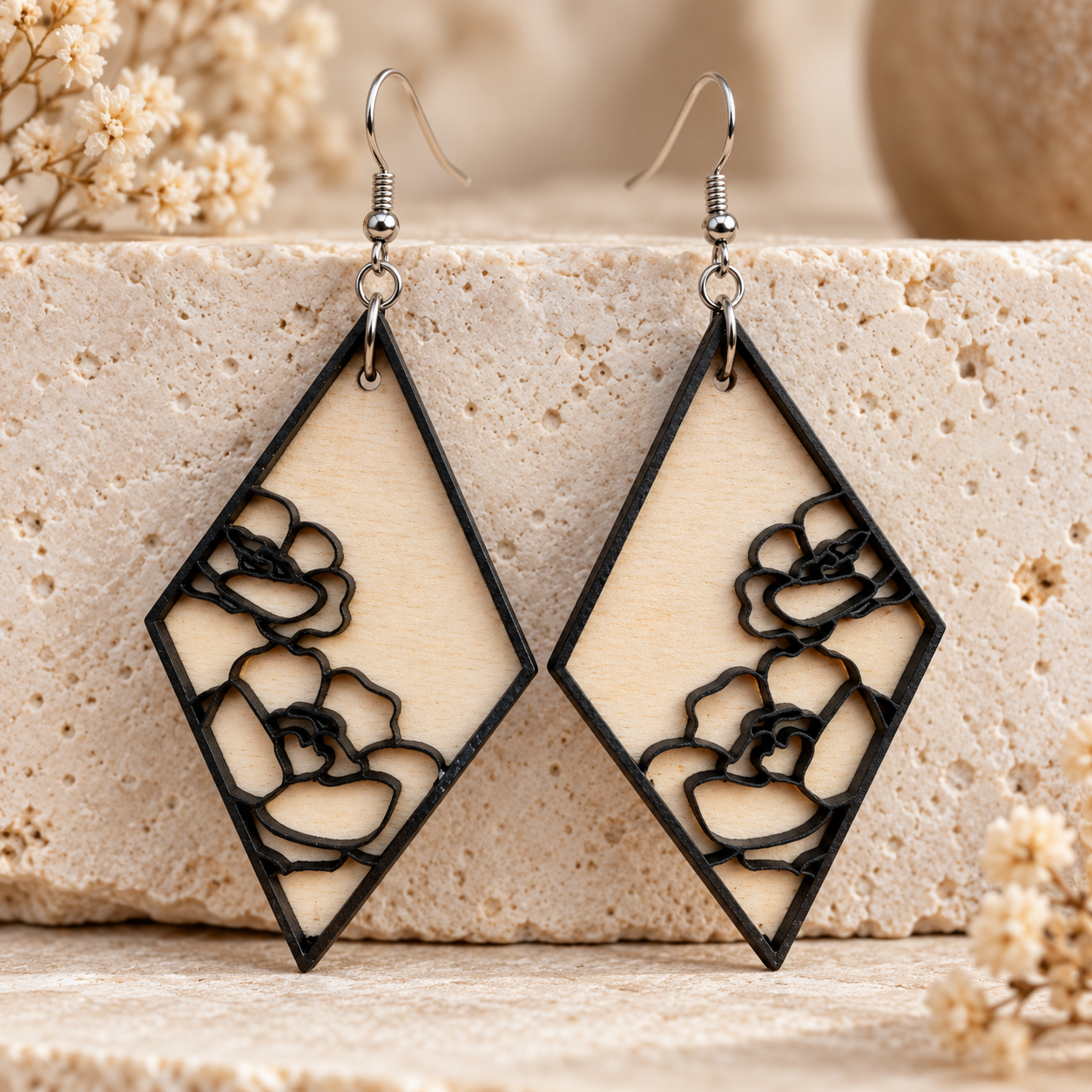 Shadow Bloom Layered Wood Earrings 4.png