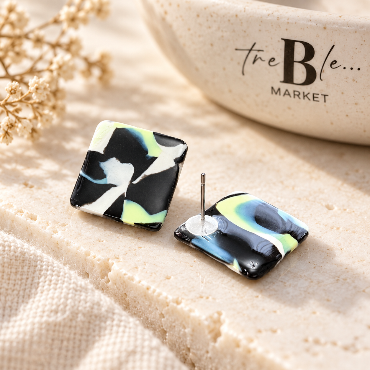 Inkwash Clay Studs - LIMITED EDITION