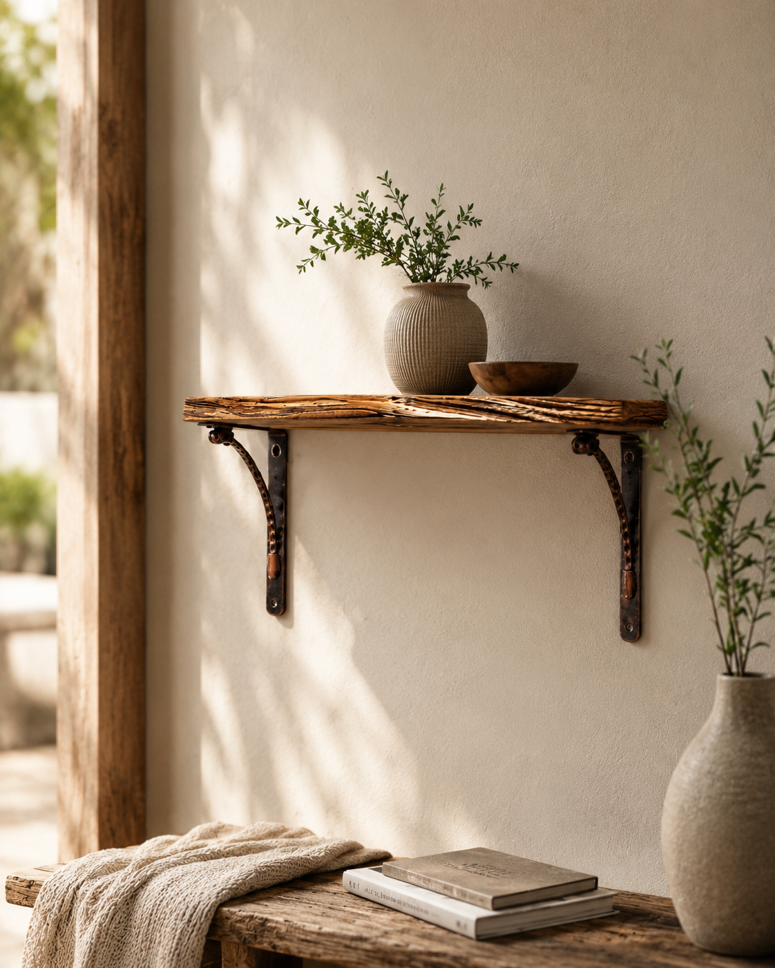 Copperline Live Edge Walnut Shelf