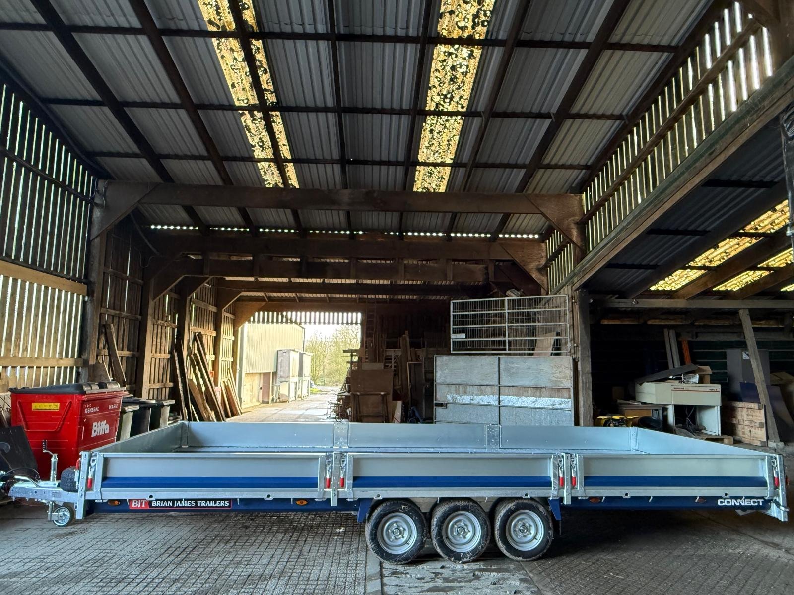 New Brian James 20ft x 8ft flatbed trailer tri-axle connect 3.5ton ramps 3,500kg £9,145+VAT