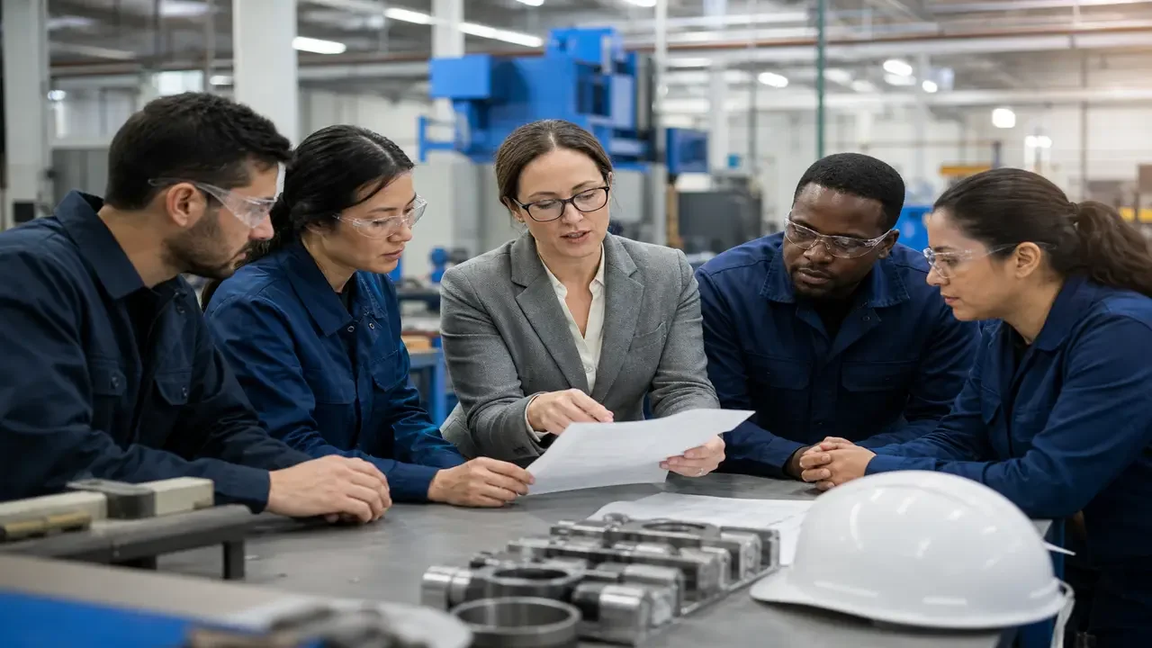 Certified translator reviewing GHS safety data sheets for Indiana manufacturing plant