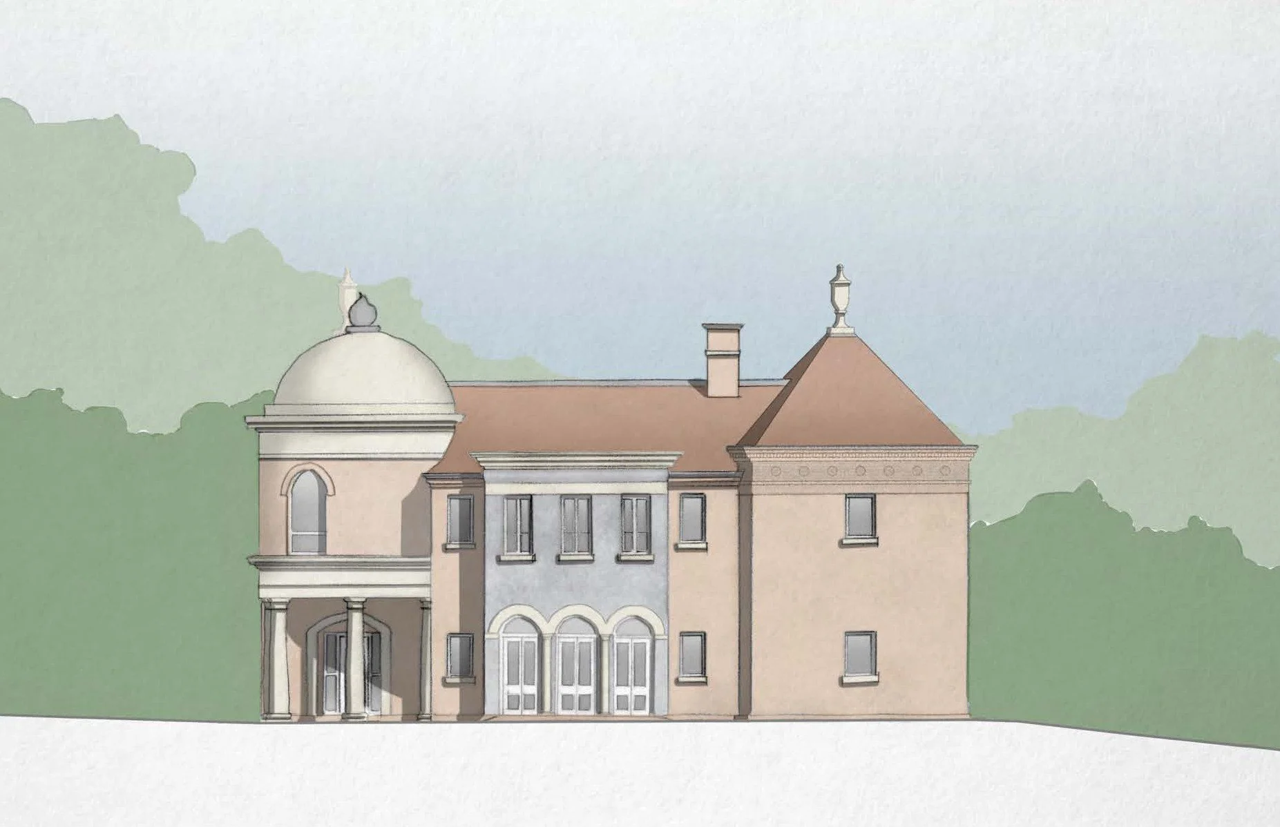 New house in England designed my Robert Adam.