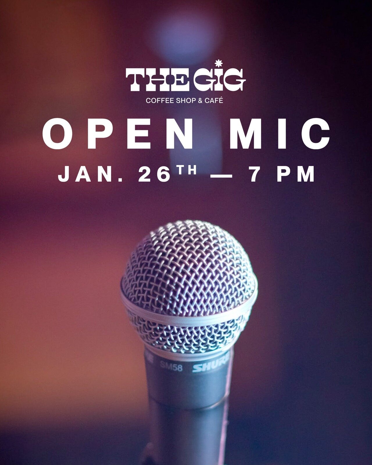 Hey Gigizens! Stopping by to announce this month's OPEN MIC NIGHT, to be held on Friday, January 26 at 7 PM. Bring your talents! Bring your enthusiasm! Bring a friend! Bring your full and authentic self!⁠
⁠
Rules and regs for acts are all on our webs