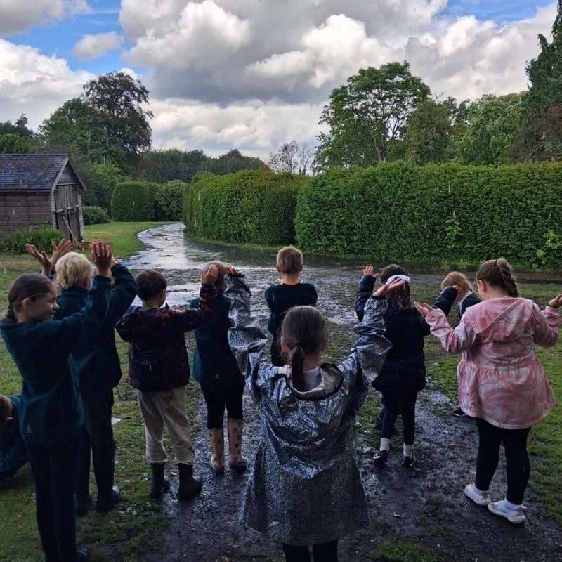 A varied day at Otterden, weather wise, we had diamonds coming out of the sky! "Countryside, Exciting opportunities and hailstones! What more could you ask for? They loved it!" #outdoorlearning
