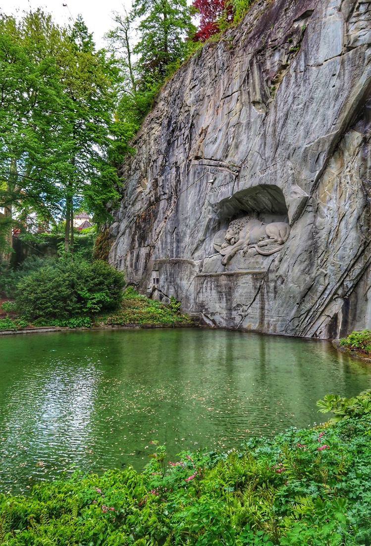 The Lion Monument in Luzern, Switzerland.
