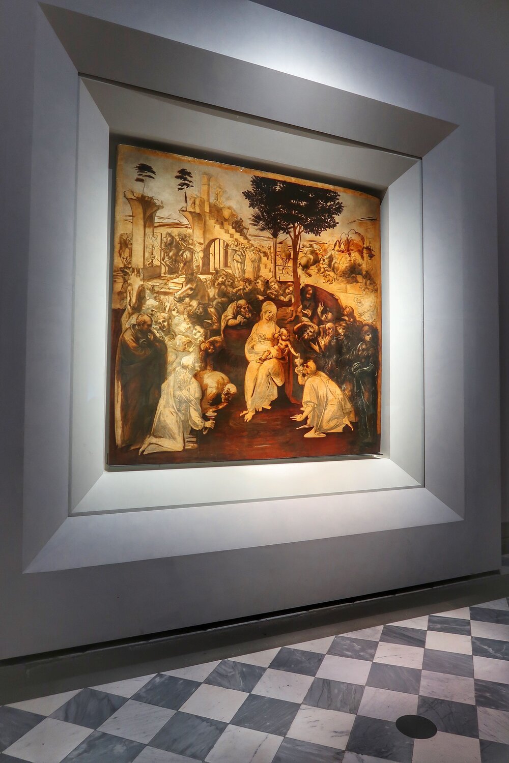 Stunning artwork on display in every corner at the Uffizi Galleries in Florence, Italy.