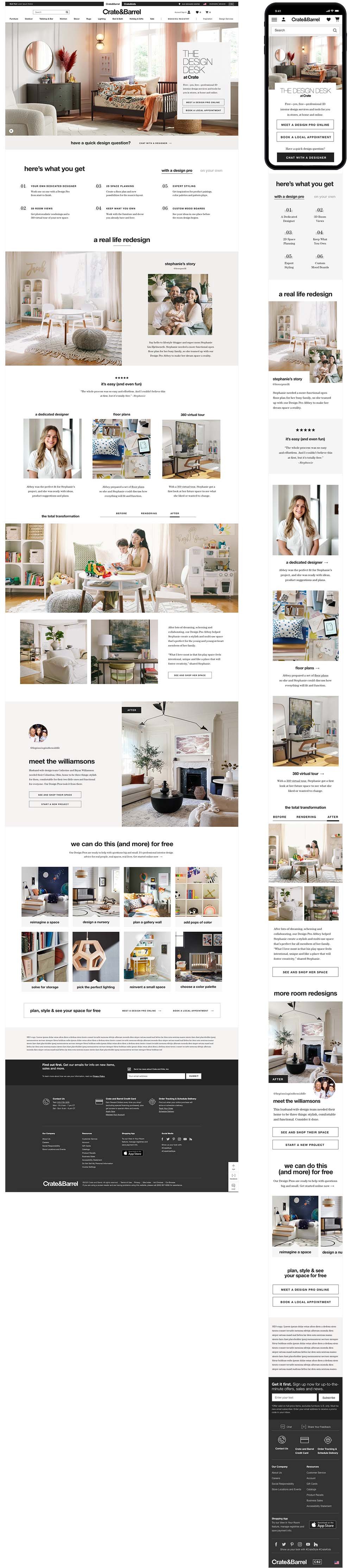 Crate&Kids - Design Desk Landing Page