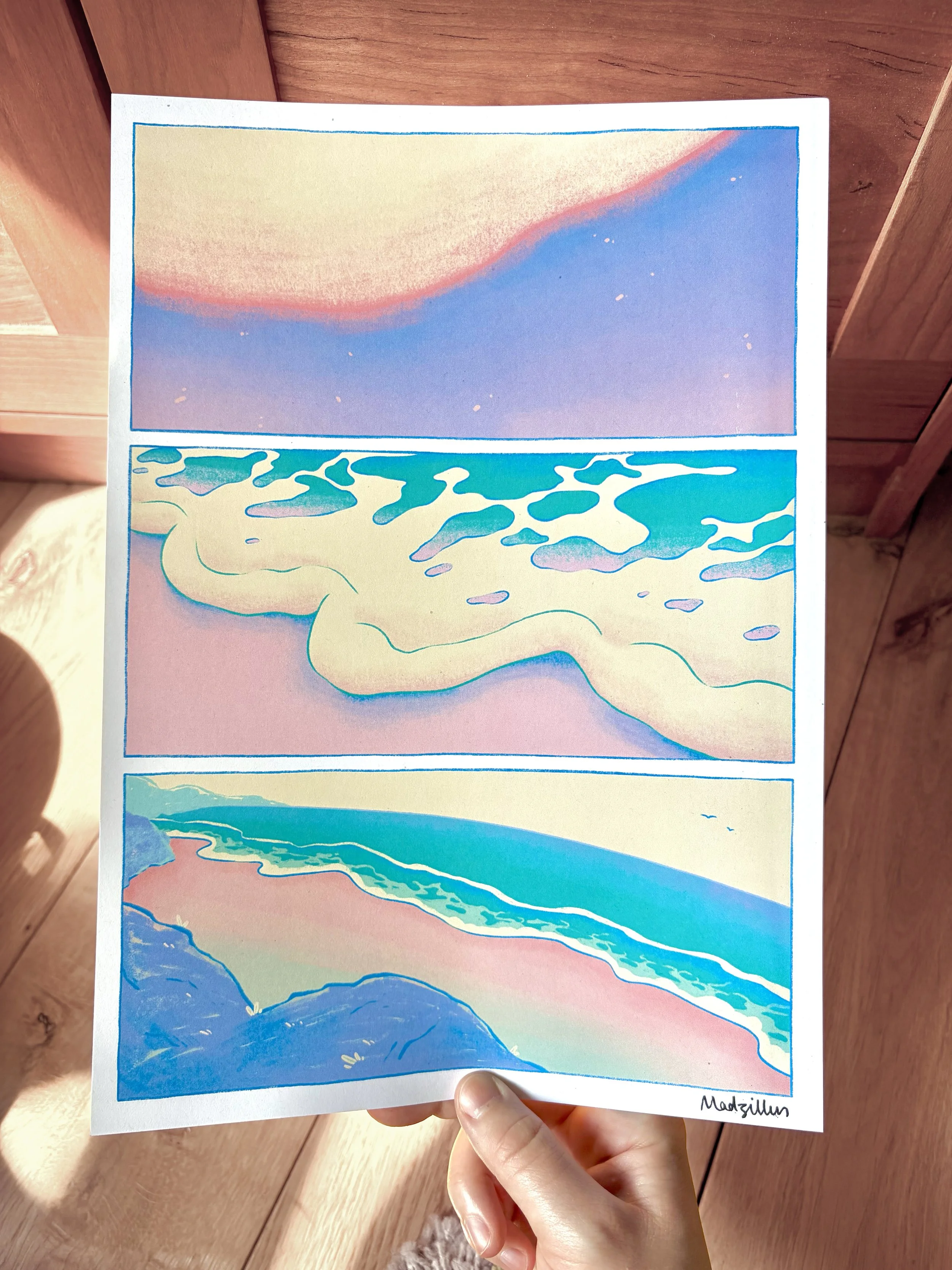 Lapping A4 print