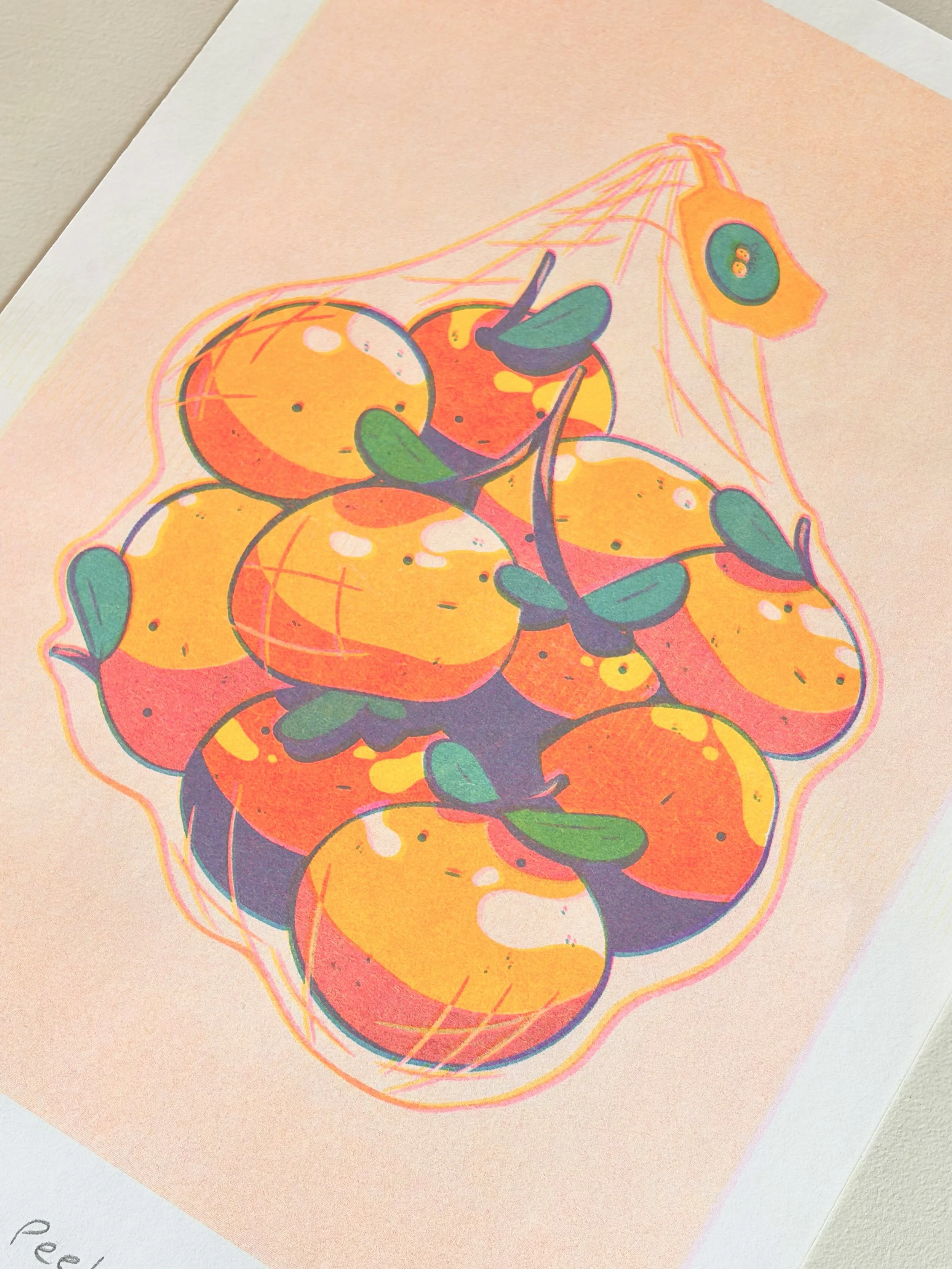 Easy Peelers Riso print