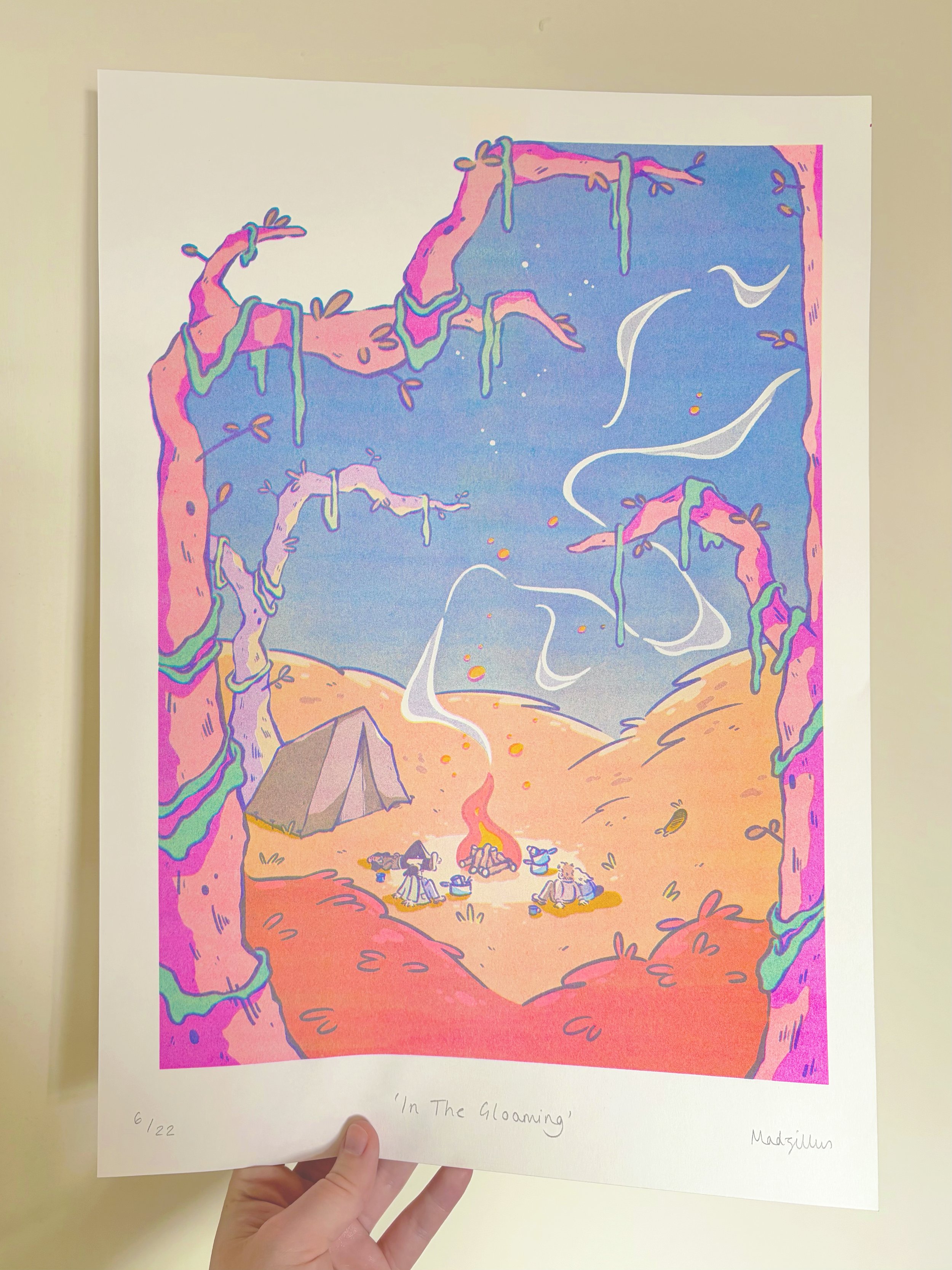 In The Gloaming Riso print